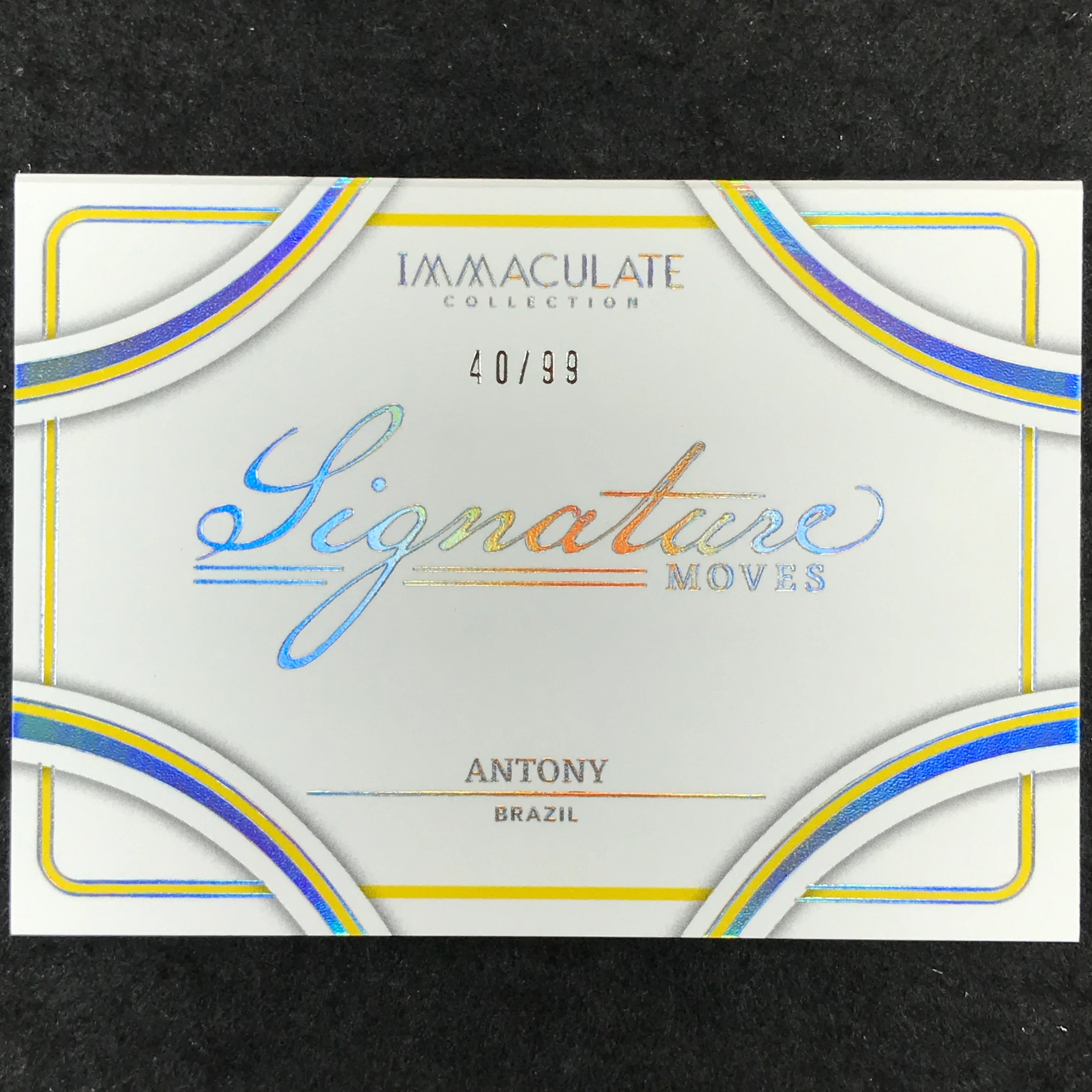 2024-25 Immaculate Soccer ANTONY Signature Moves Autographed Booklet 40/99 - Image 3
