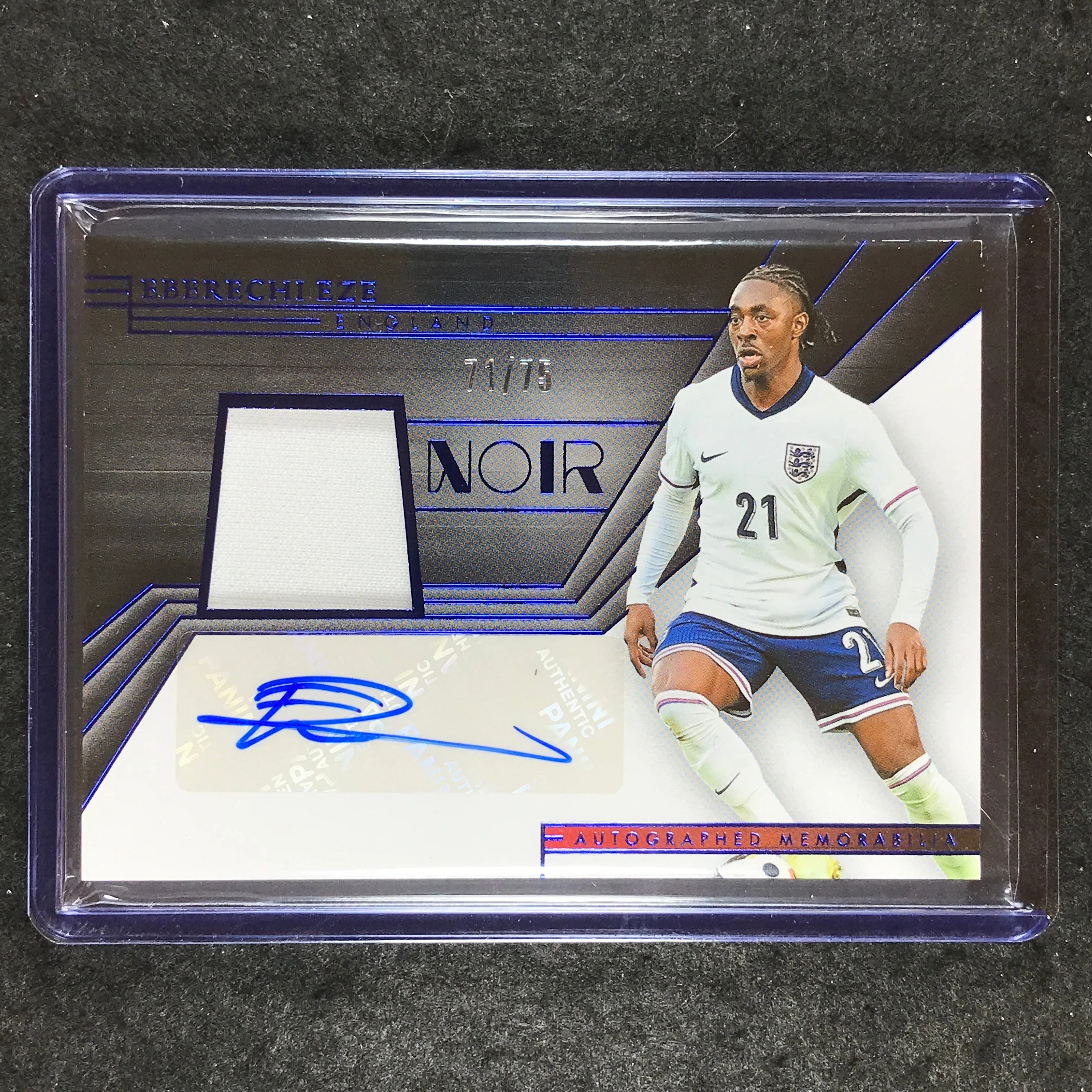 2024-25 Noir Soccer EBERECHI EZE Autographed Memorabilia Color Blue 71/75