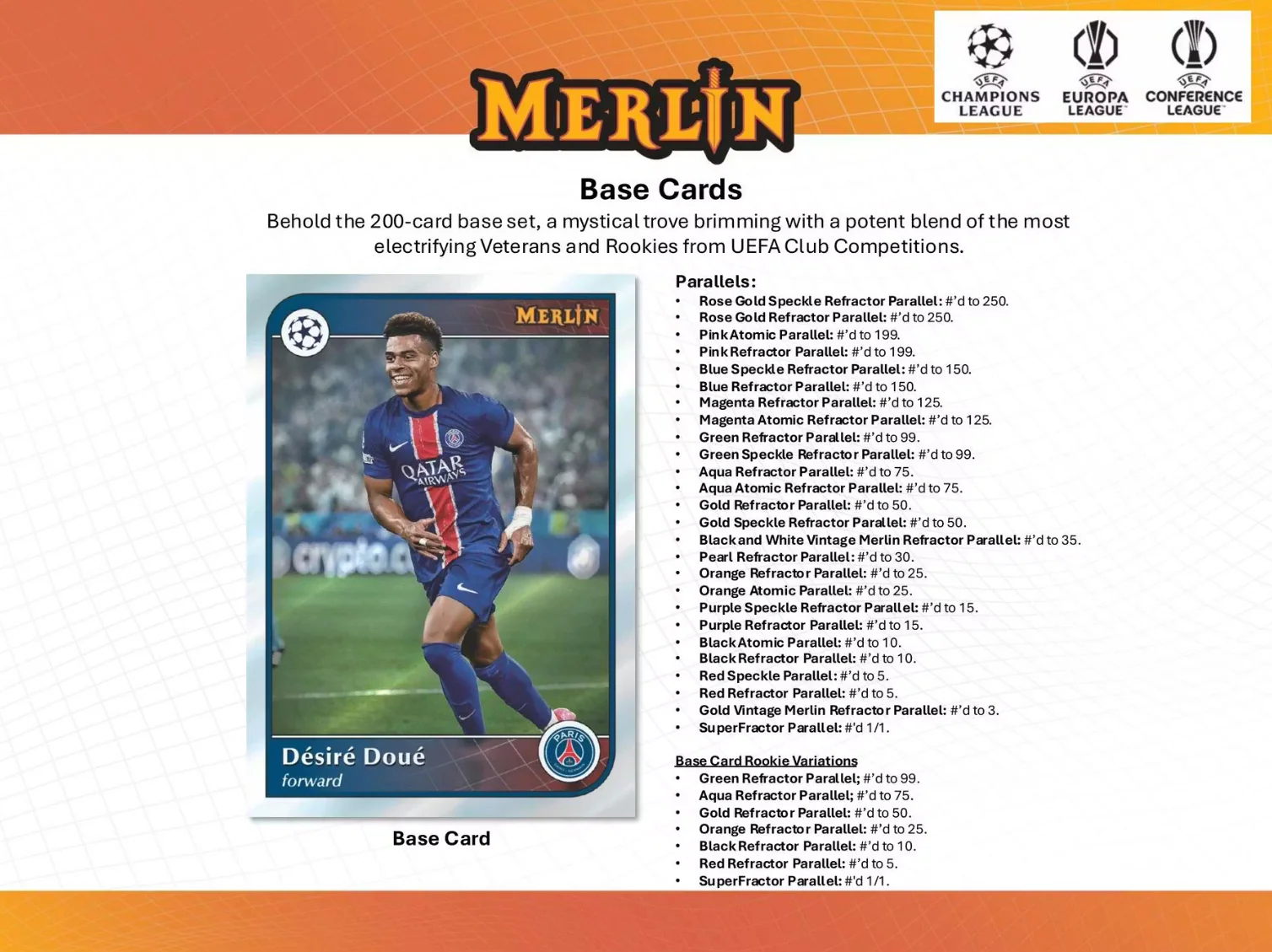 2024-25 Topps Chrome Merlin UEFA Club Competitions Soccer Hobby Box - Image 9