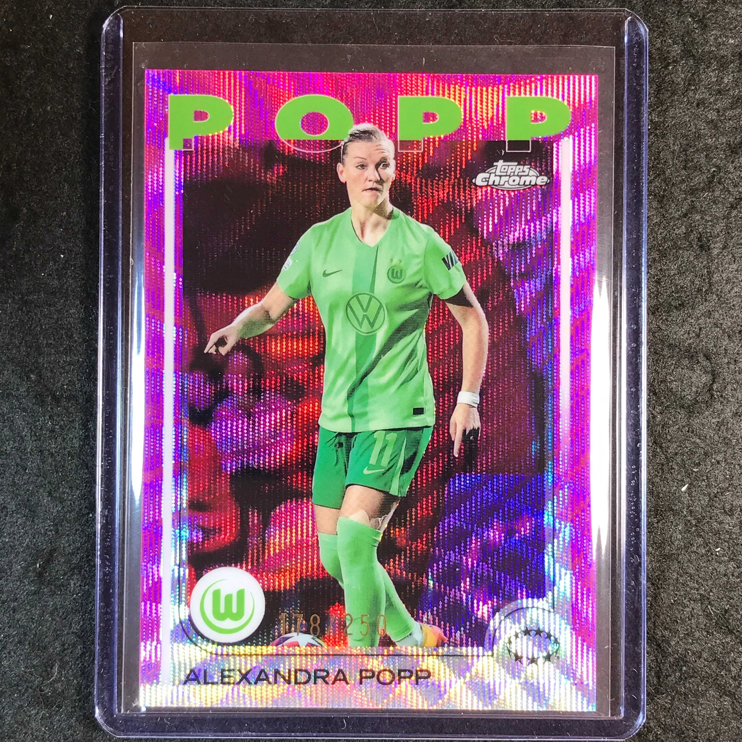 2024-25 Topps Chrome UEFA Women's ALEXANDRA POPP Pink Wave /250 #52