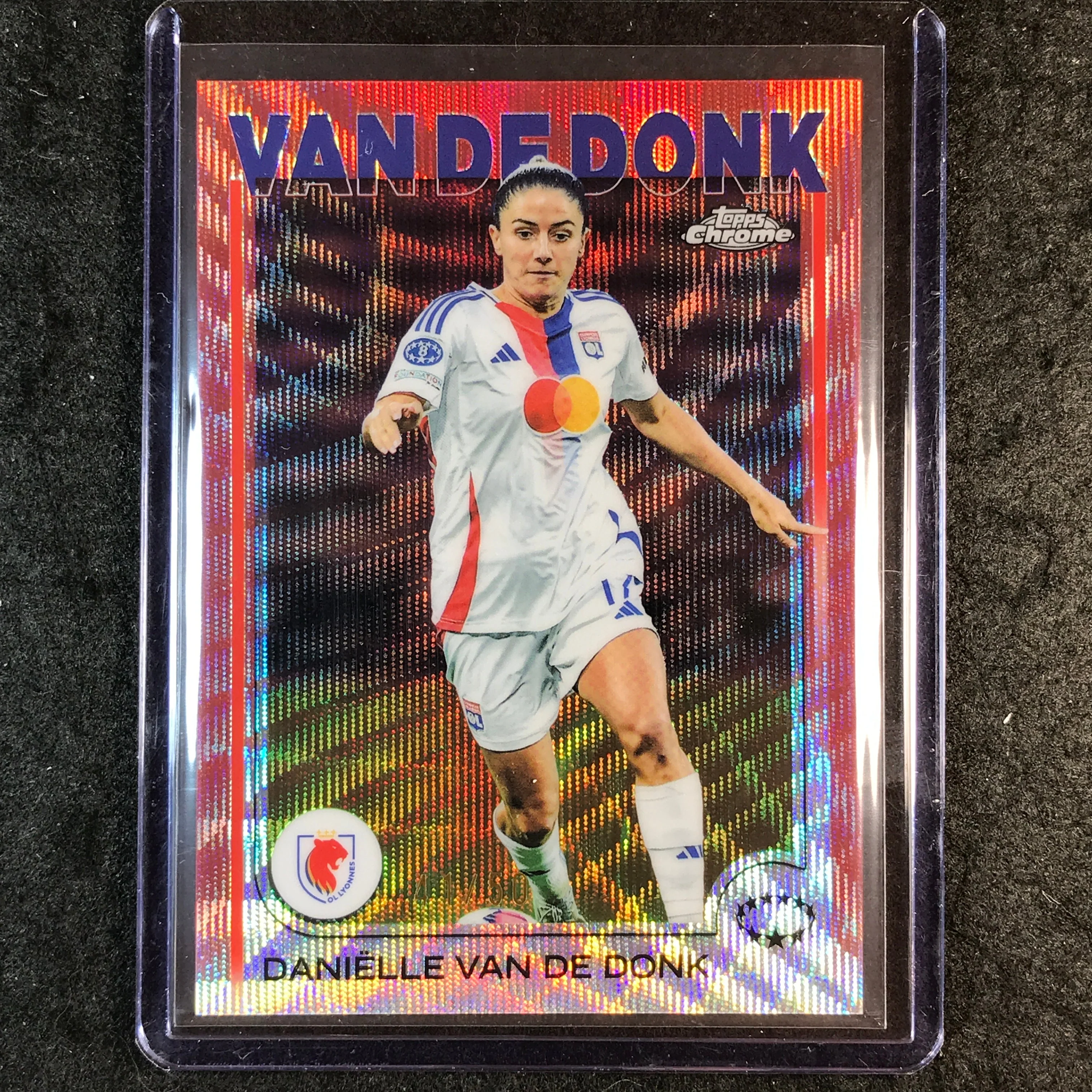 2024-25 Topps Chrome UEFA Women's DANIELLE VAN DE DONK Rose Gold Wave 41/50 #65