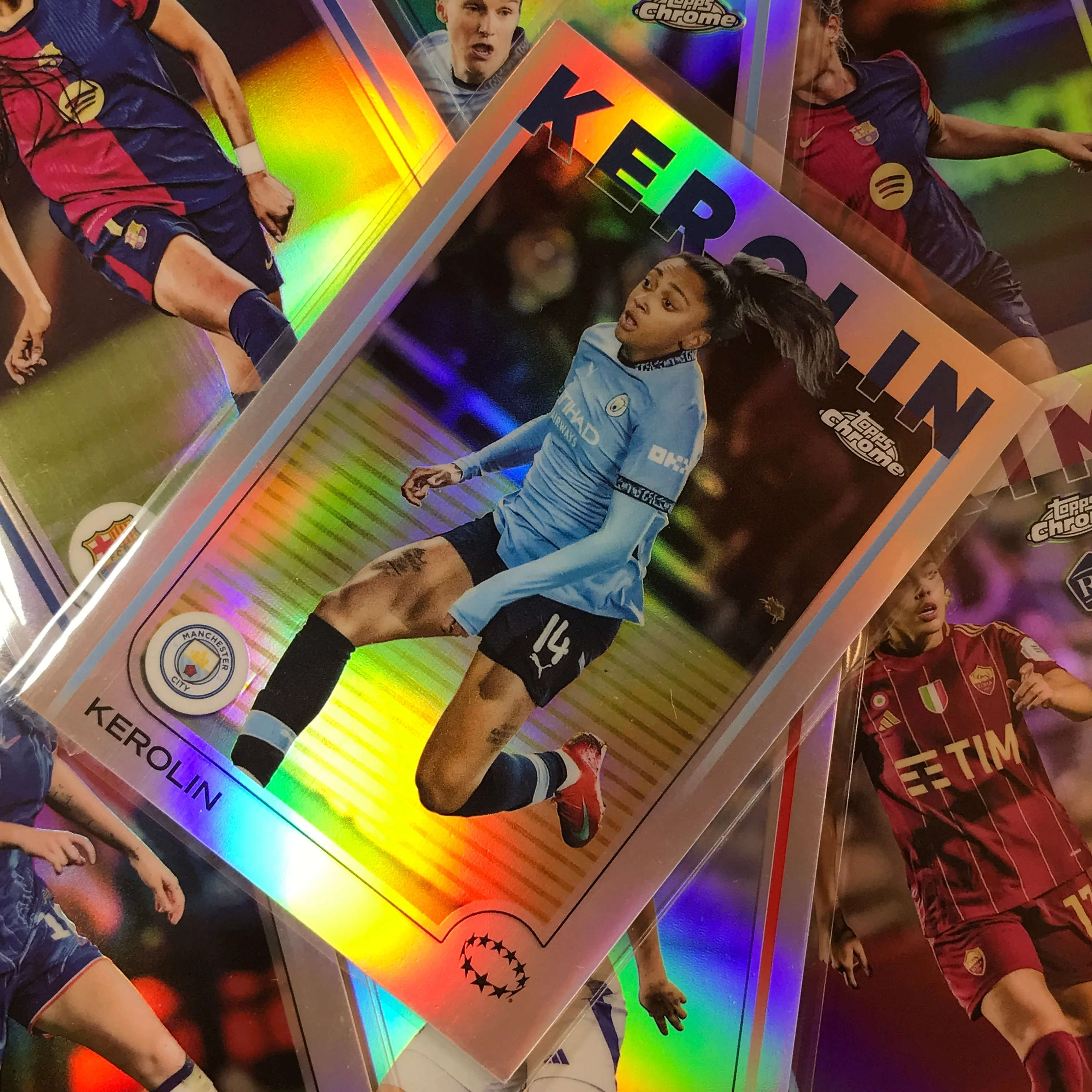 2024-25 Topps Chrome UEFA Women's GLODIS PERLA VIGGOSDOTTIR Base Refractor #64