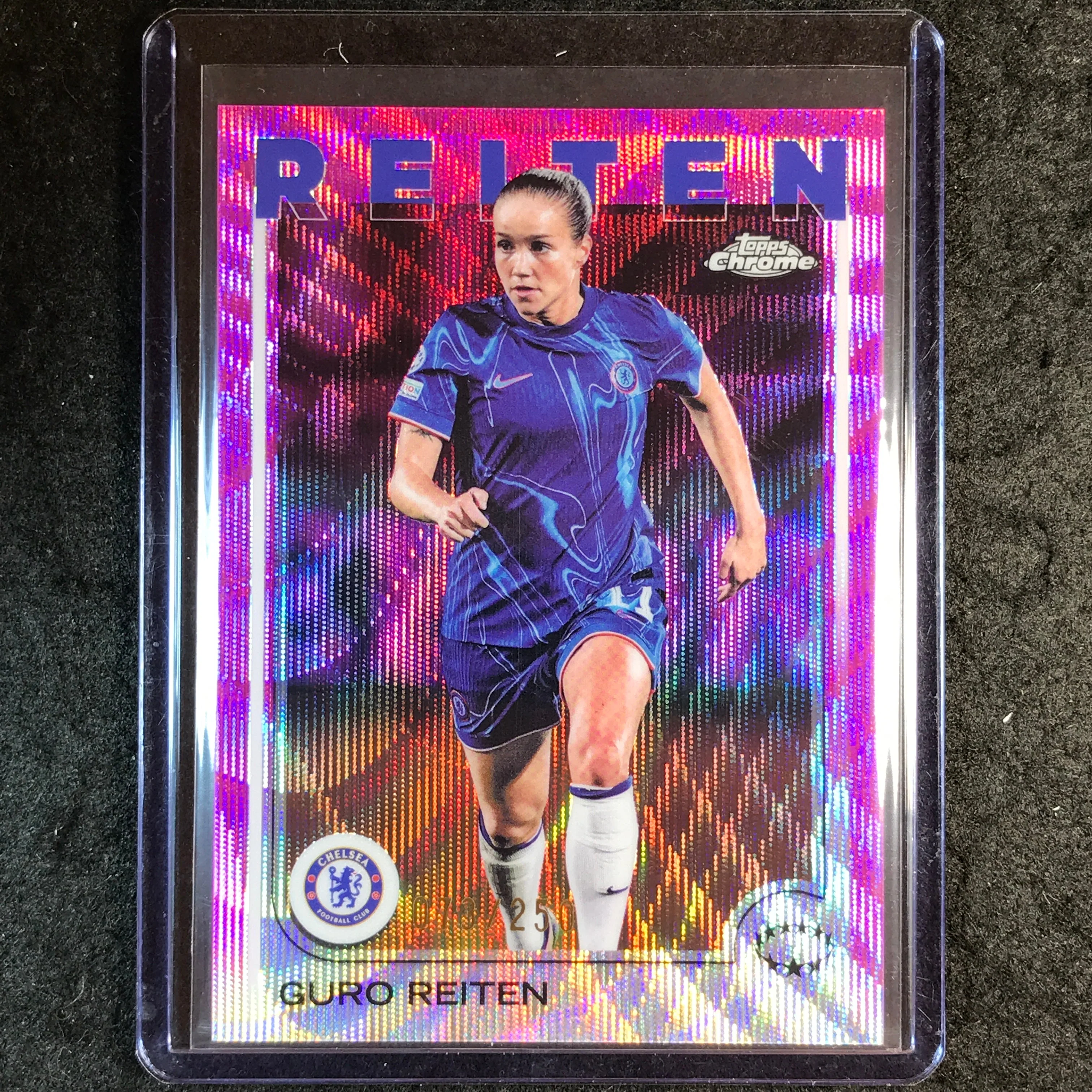 2024-25 Topps Chrome UEFA Women's GURO REITEN Pink Wave /250 #42