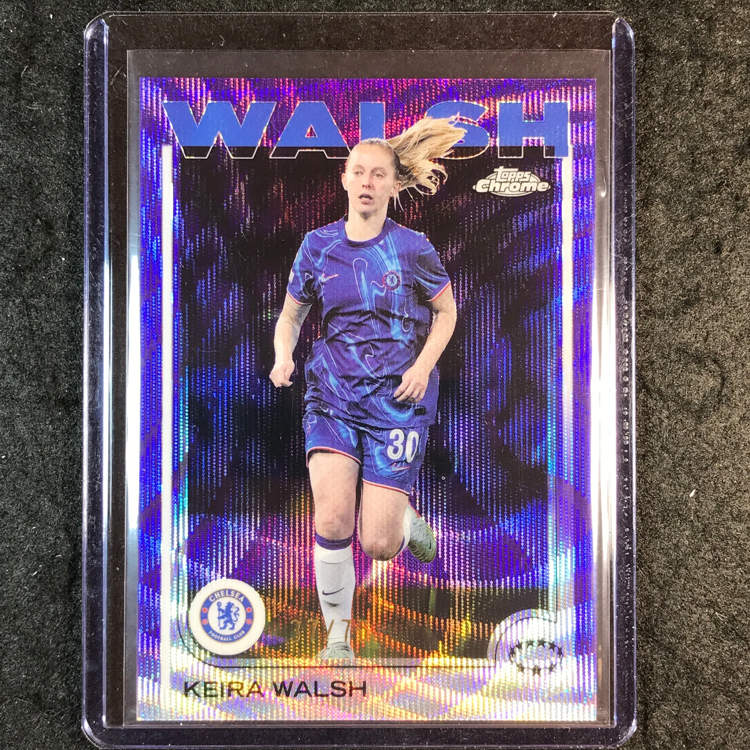 2024-25 Topps Chrome UEFA Women's KEIRA WALSH Base Purple Wave 37/75 #72