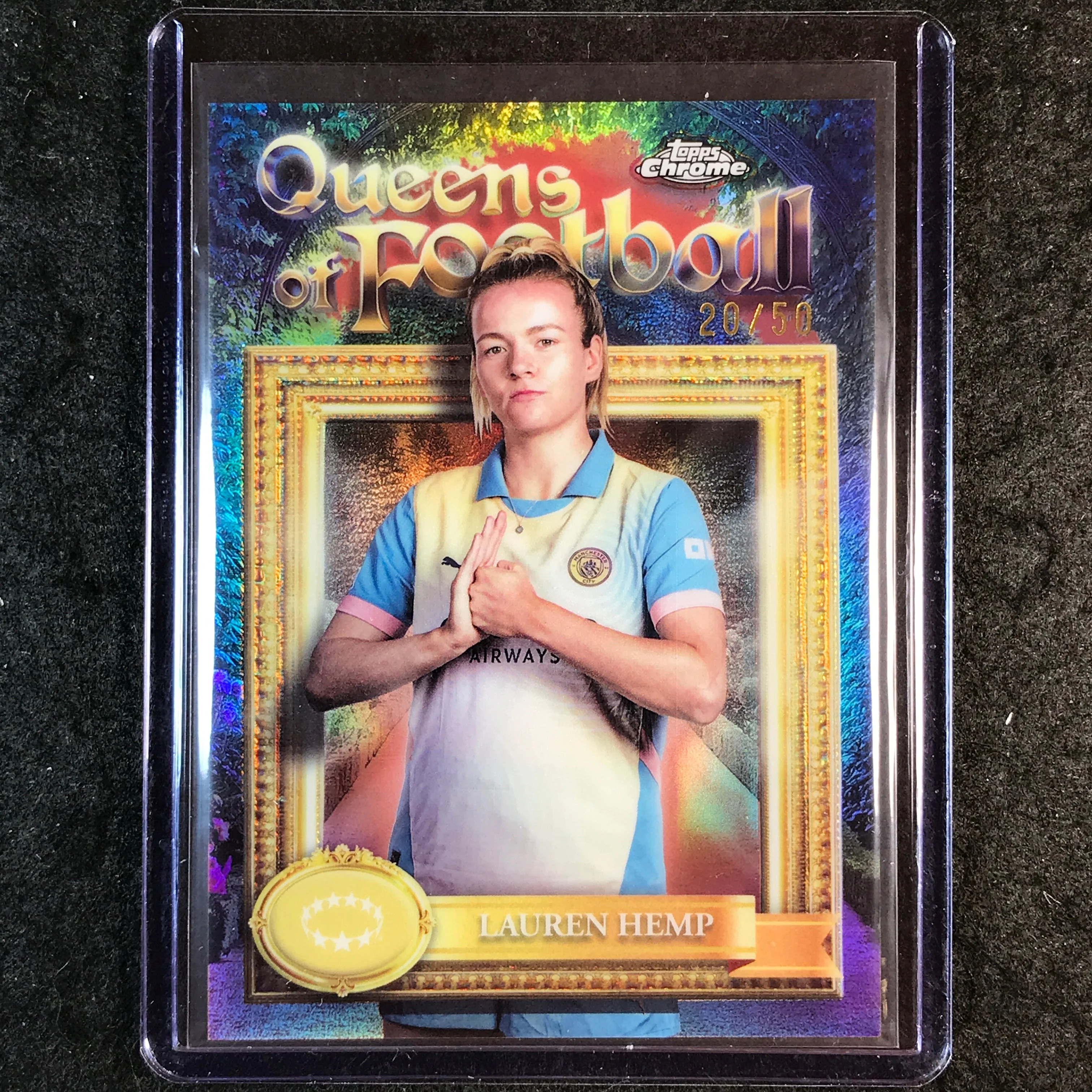 2024-25 Topps Chrome UEFA Women's LAUREN HEMP Queens of Football Rose Gold 20/50