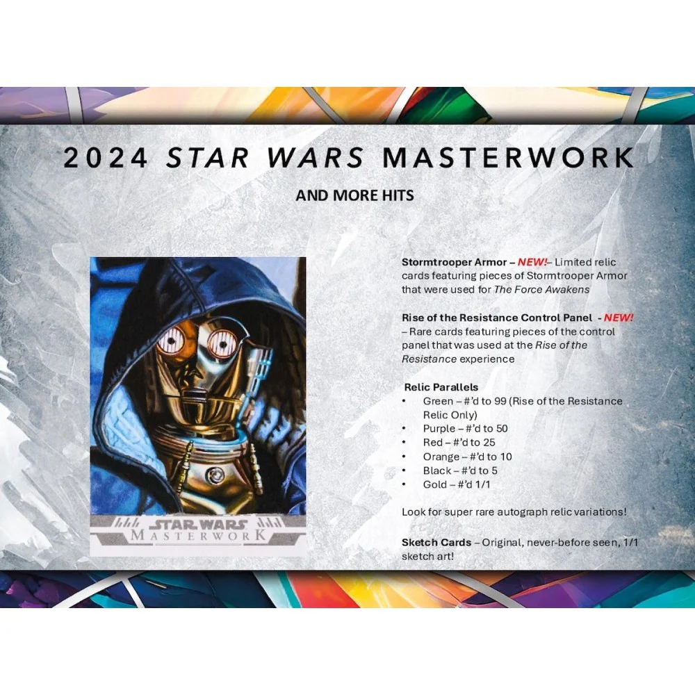 2024 Star Wars Masterwork 1 Box Opening - #30880・Random Mini Box (Dec 29)