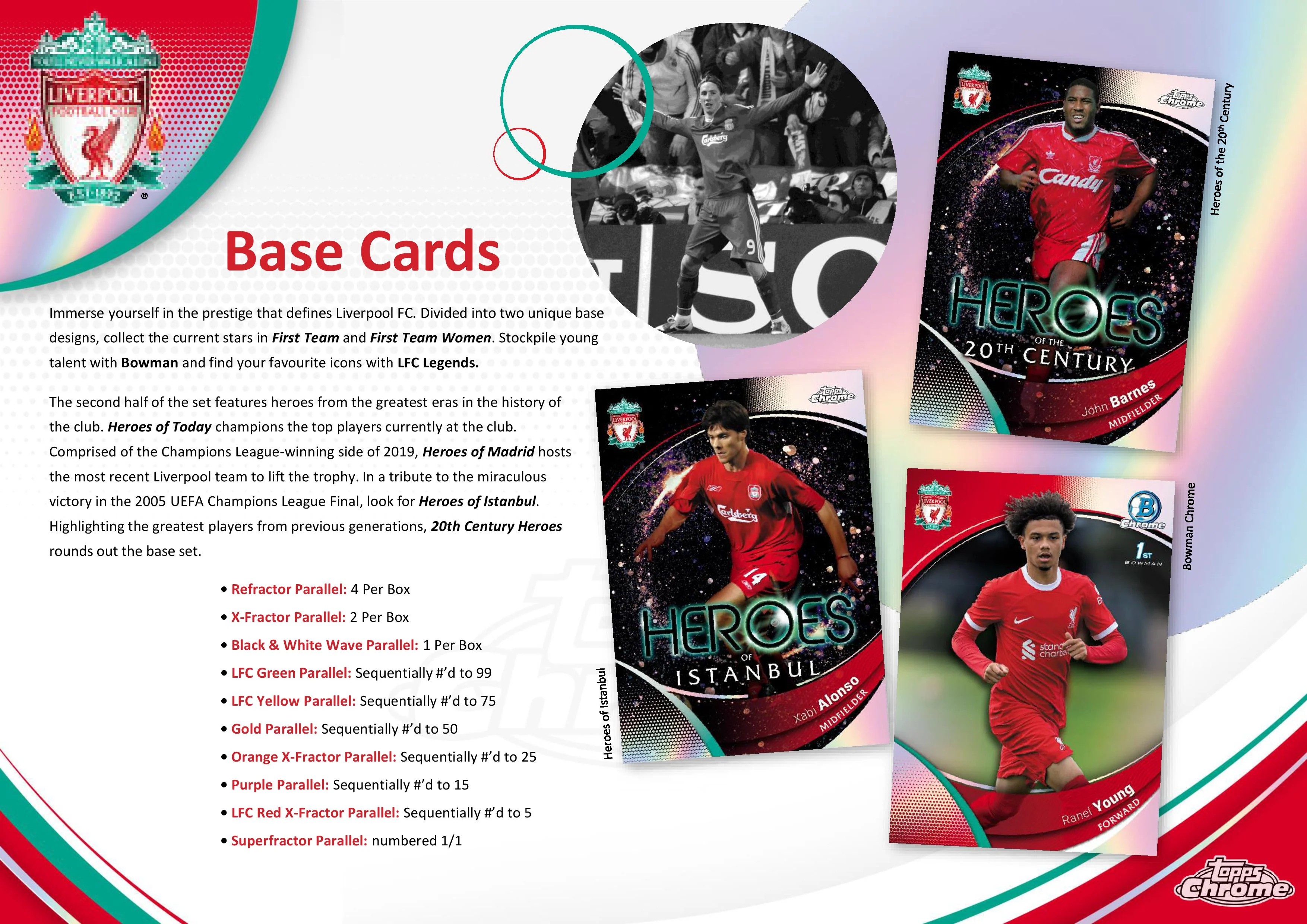 2023-24 Topps Chrome Liverpool FC Soccer Team Set Box - Image 3