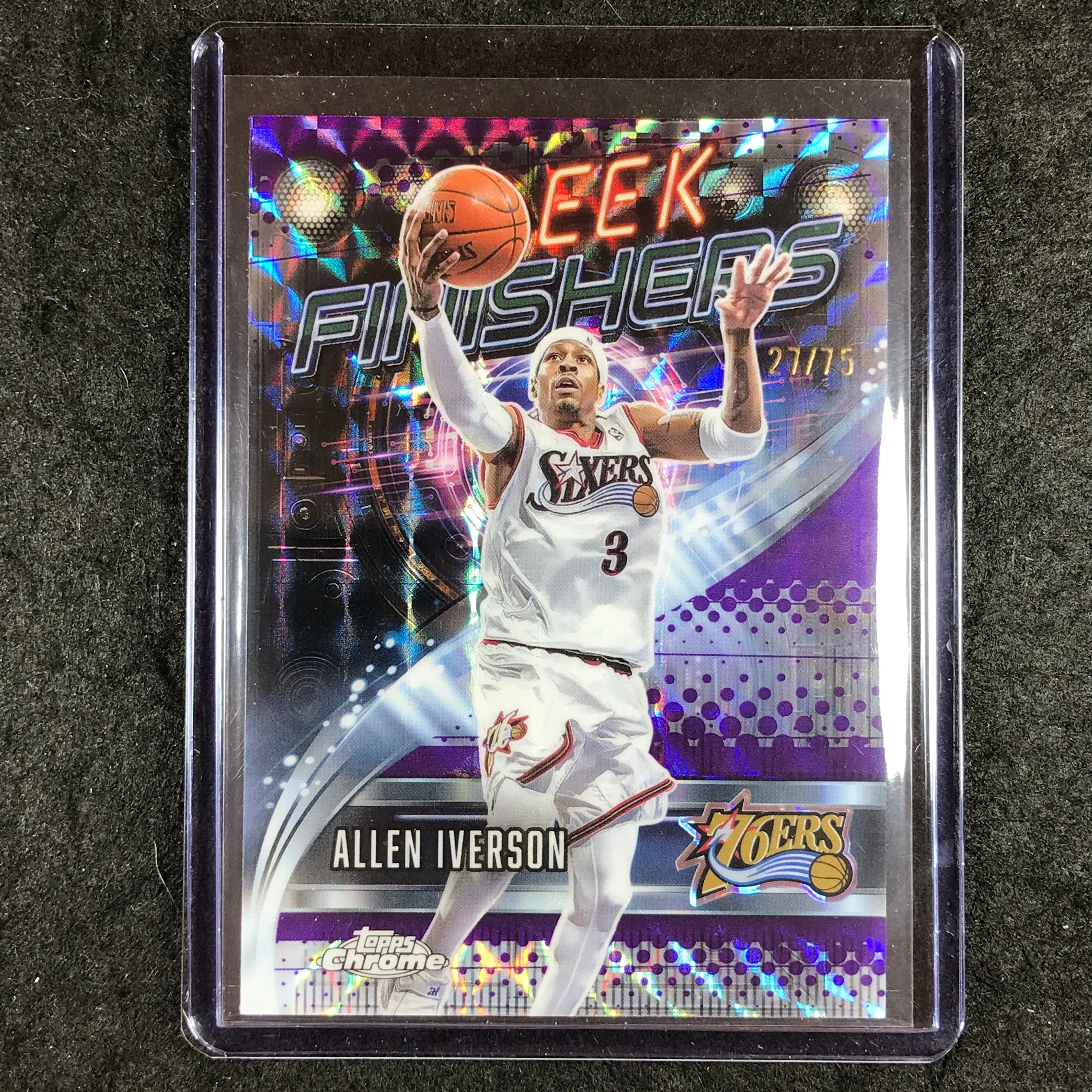 2025-26 Topps Chrome ALLEN IVERSON Sleek Finishers Purple Geometric 27/75 #13