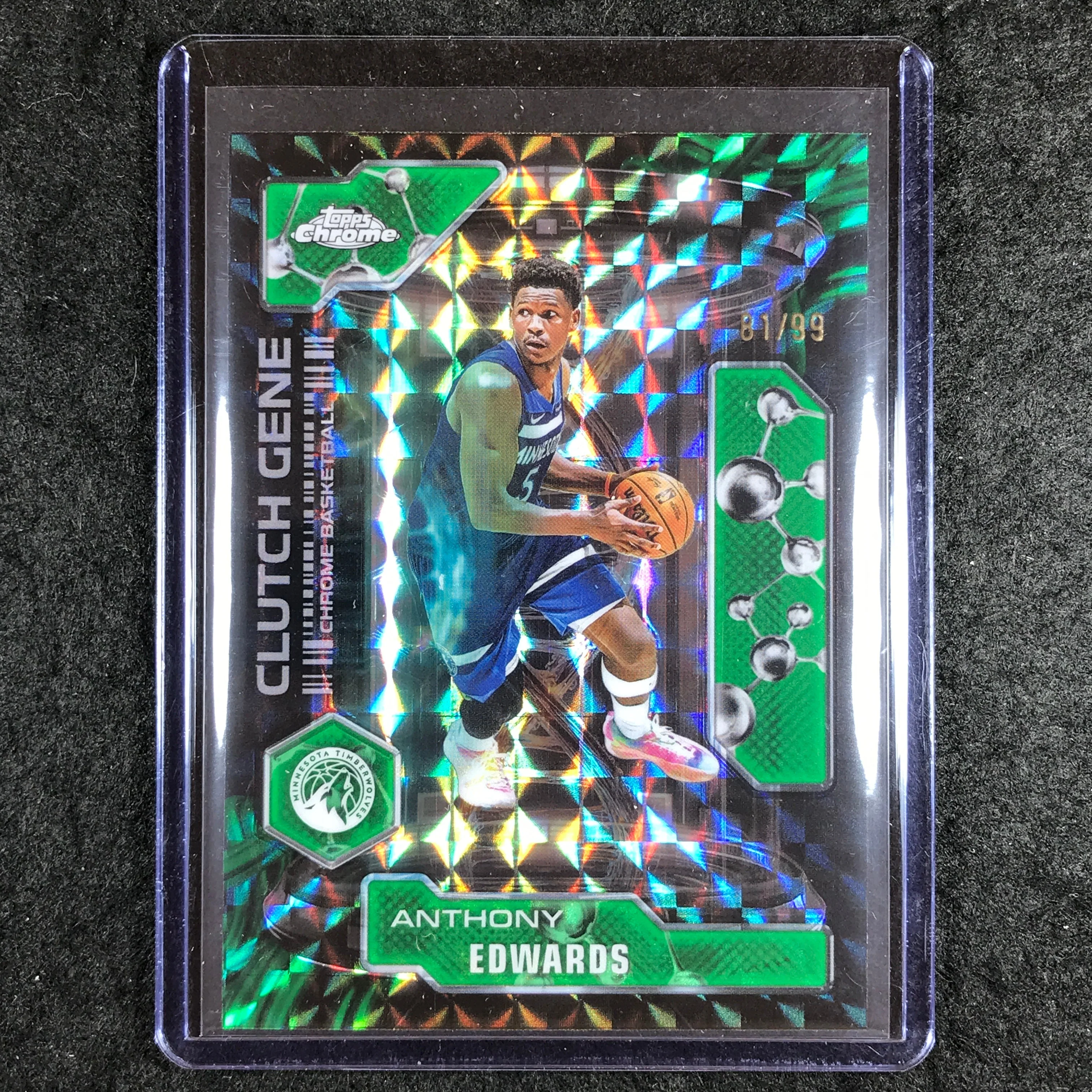 2025-26 Topps Chrome ANTHONY EDWARDS Clutch Gene Green Geometric 81/99 #4