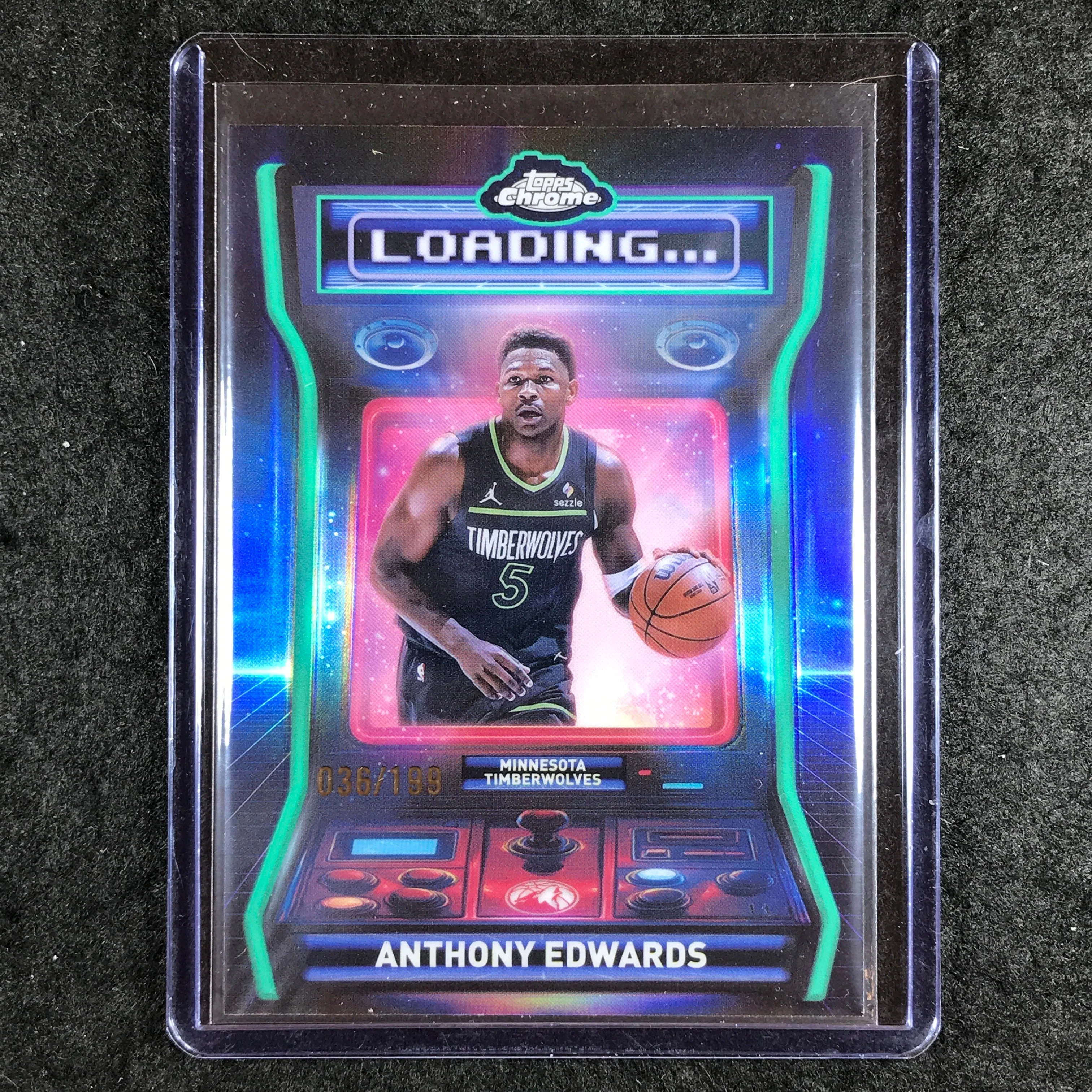 2025-26 Topps Chrome ANTHONY EDWARDS Loading Aqua 36/199 #3