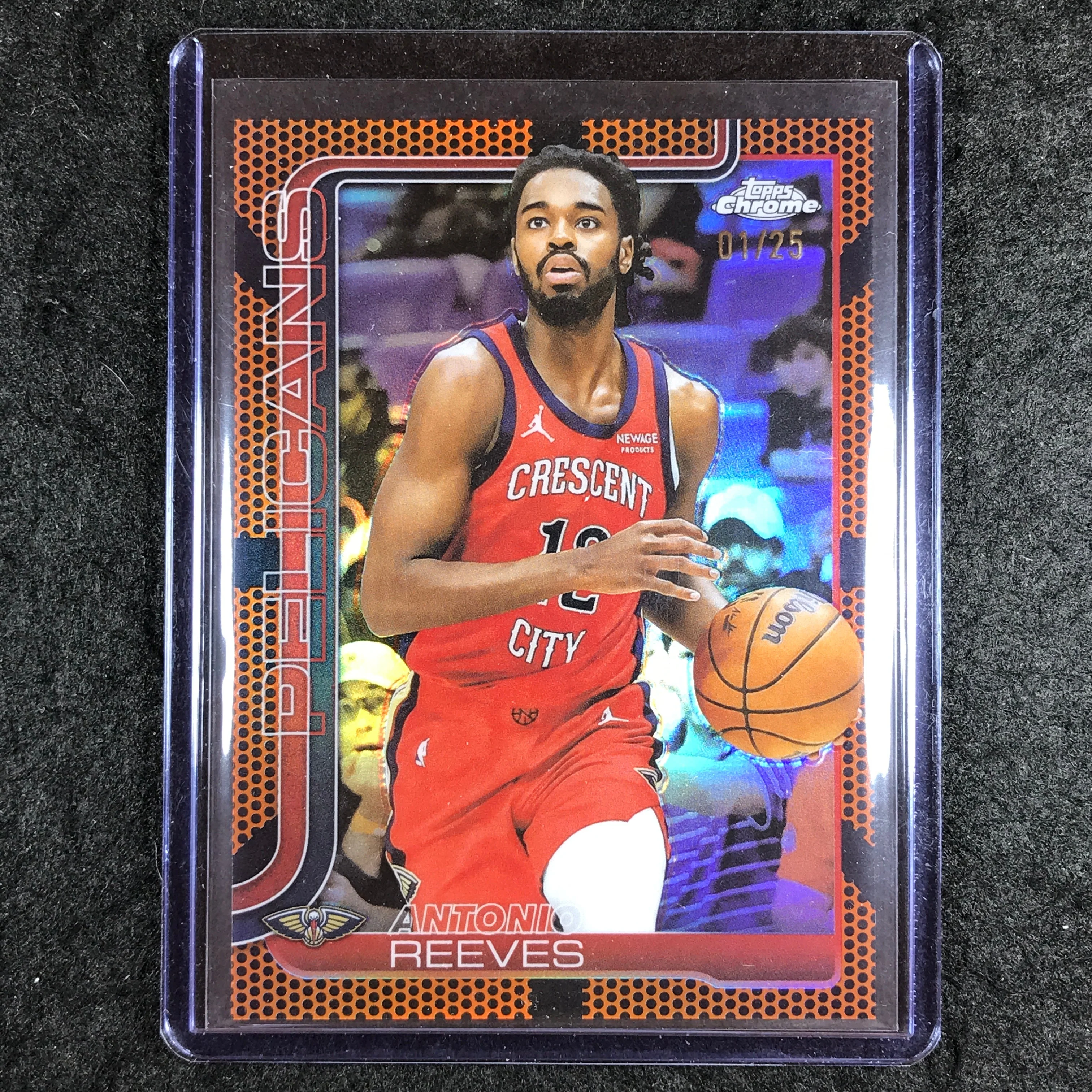 2025-26 Topps Chrome ANTONIO REEVES Base Orange Basketball 1/25 #108