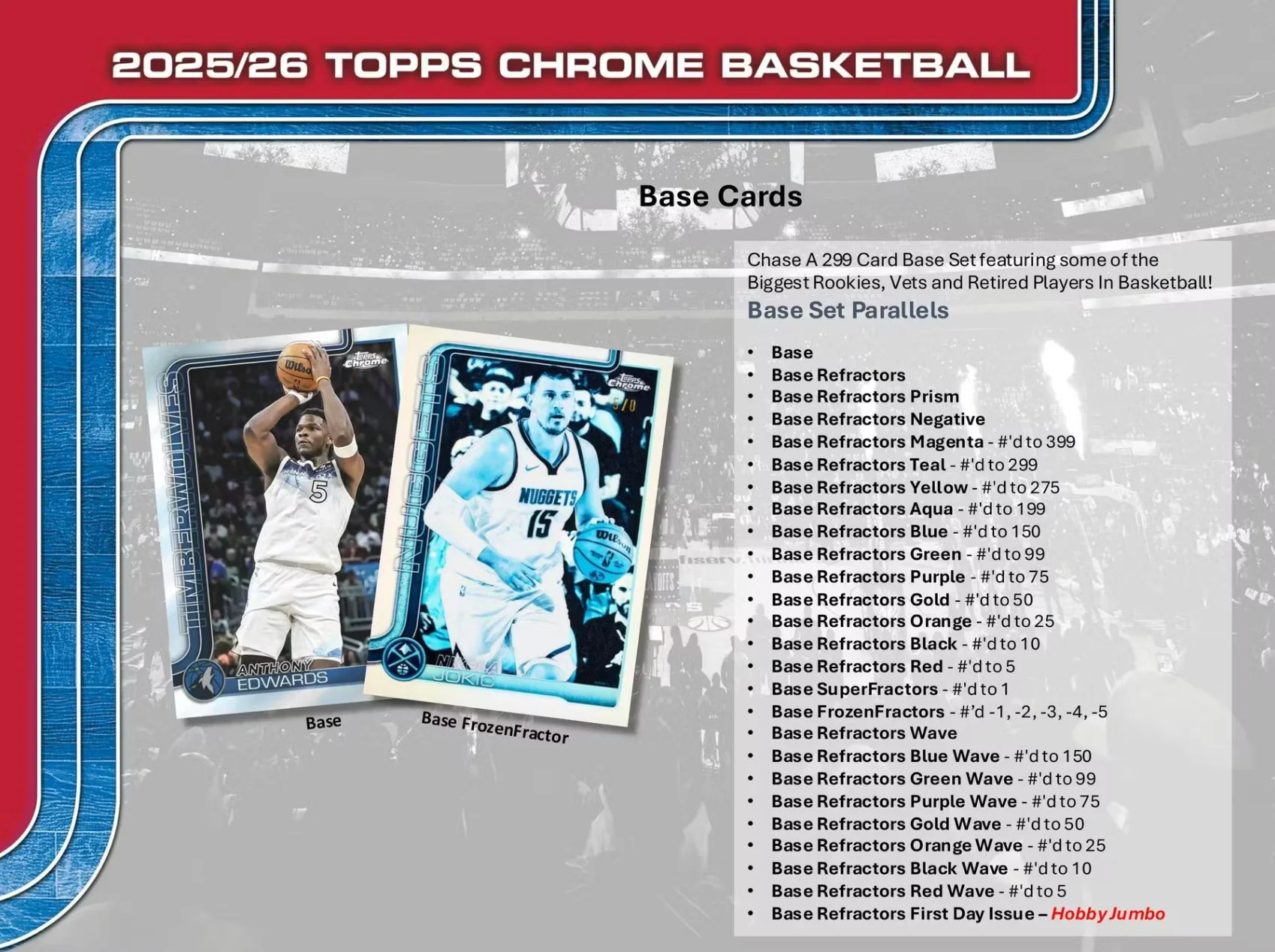 2025-26 Topps Chrome Basketball Hobby Pack - Image 3