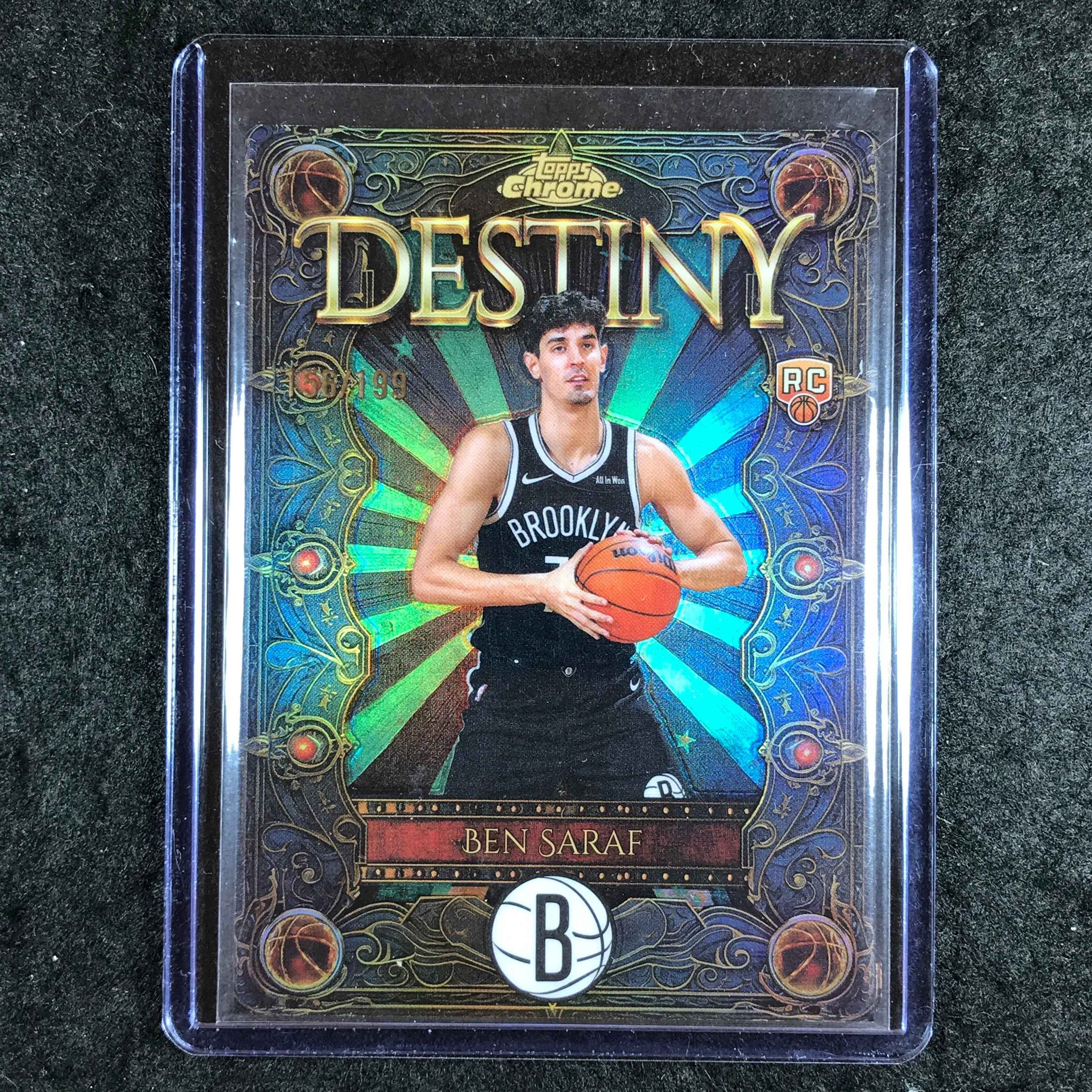 2025-26 Topps Chrome BEN SARAF Destiny Rookie Aqua 156/199 #24