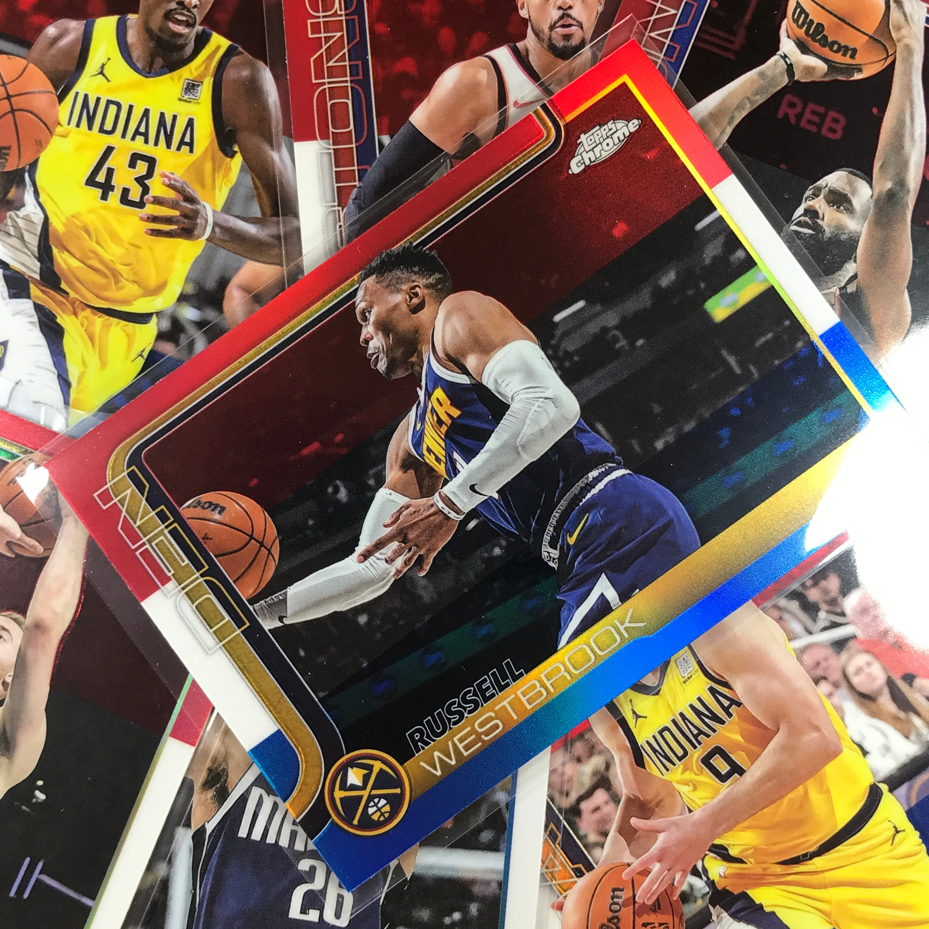2025-26 Topps Chrome DOMANTAS SABONIS Base Red White & Blue #229