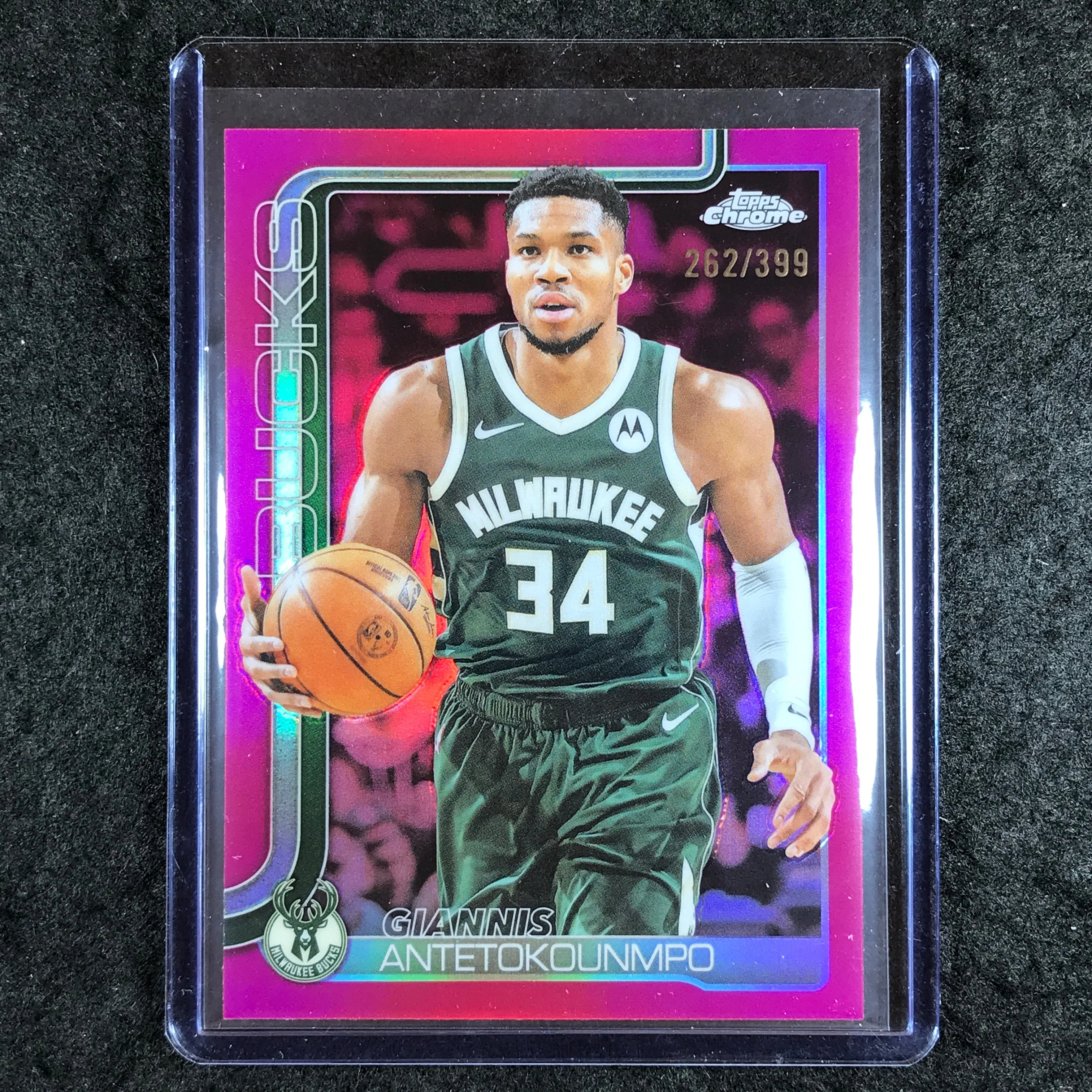 2025-26 Topps Chrome GIANNIS ANTETOKOUNMPO Base Magenta 262/399 #137
