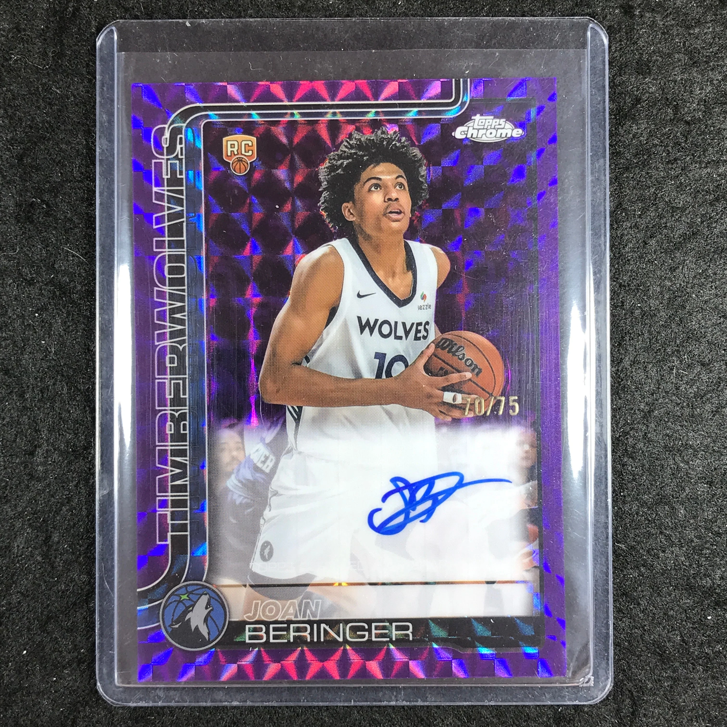 2025-26 Topps Chrome JOAN BERINGER Chrome Rookie Auto Purple Geometric 70/75
