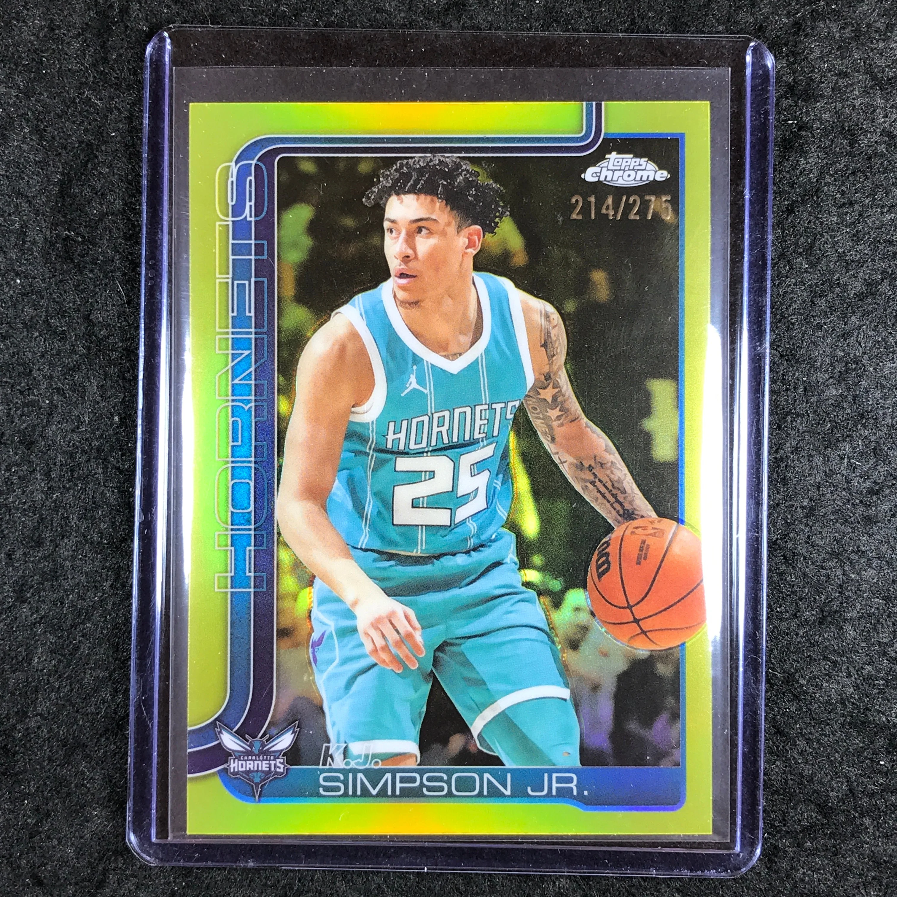 2025-26 Topps Chrome K.J. SIMPSON JR. Base Yellow 214/275 #45