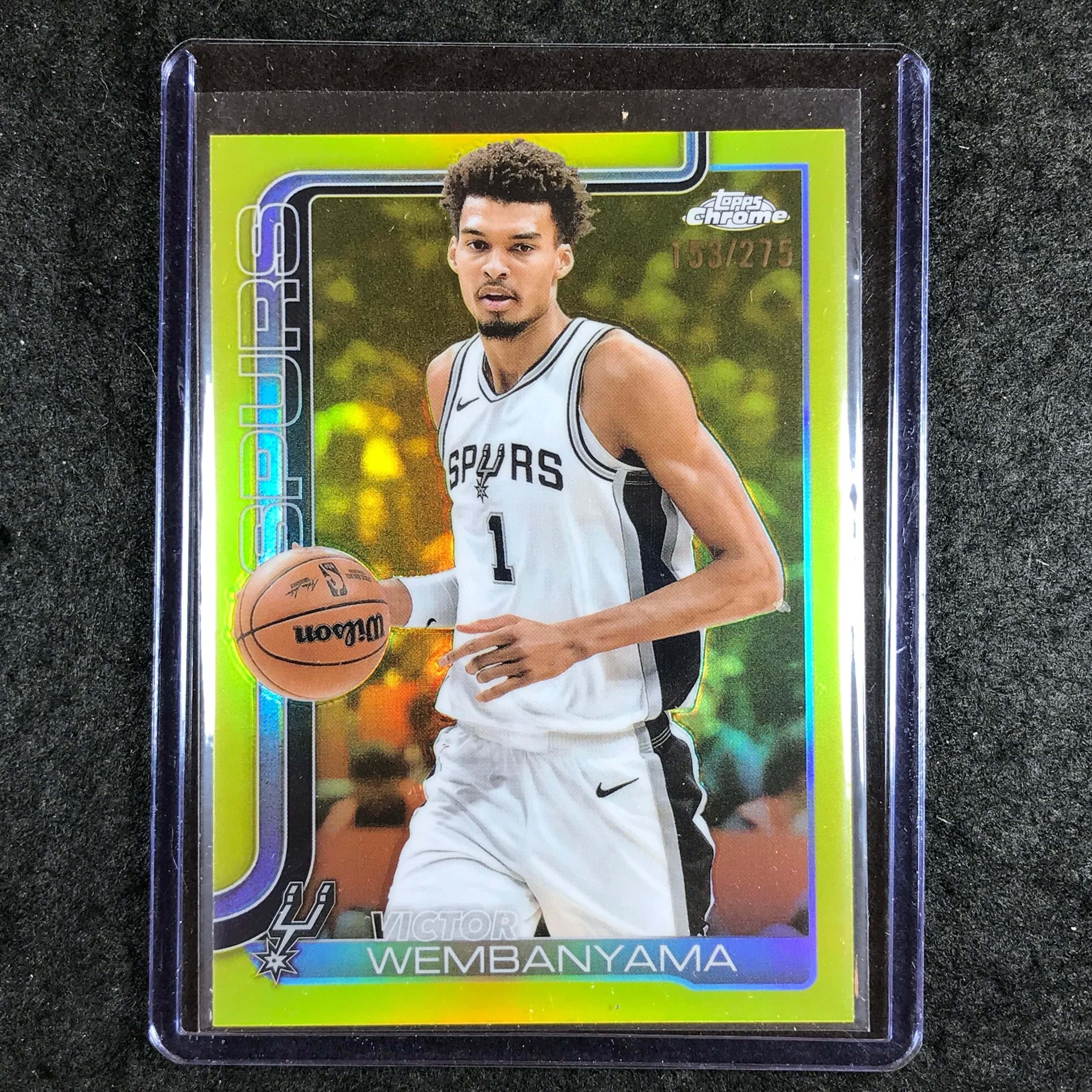 2025-26 Topps Chrome VICTOR WEMBANYAMA Base Yellow 153/275 #221