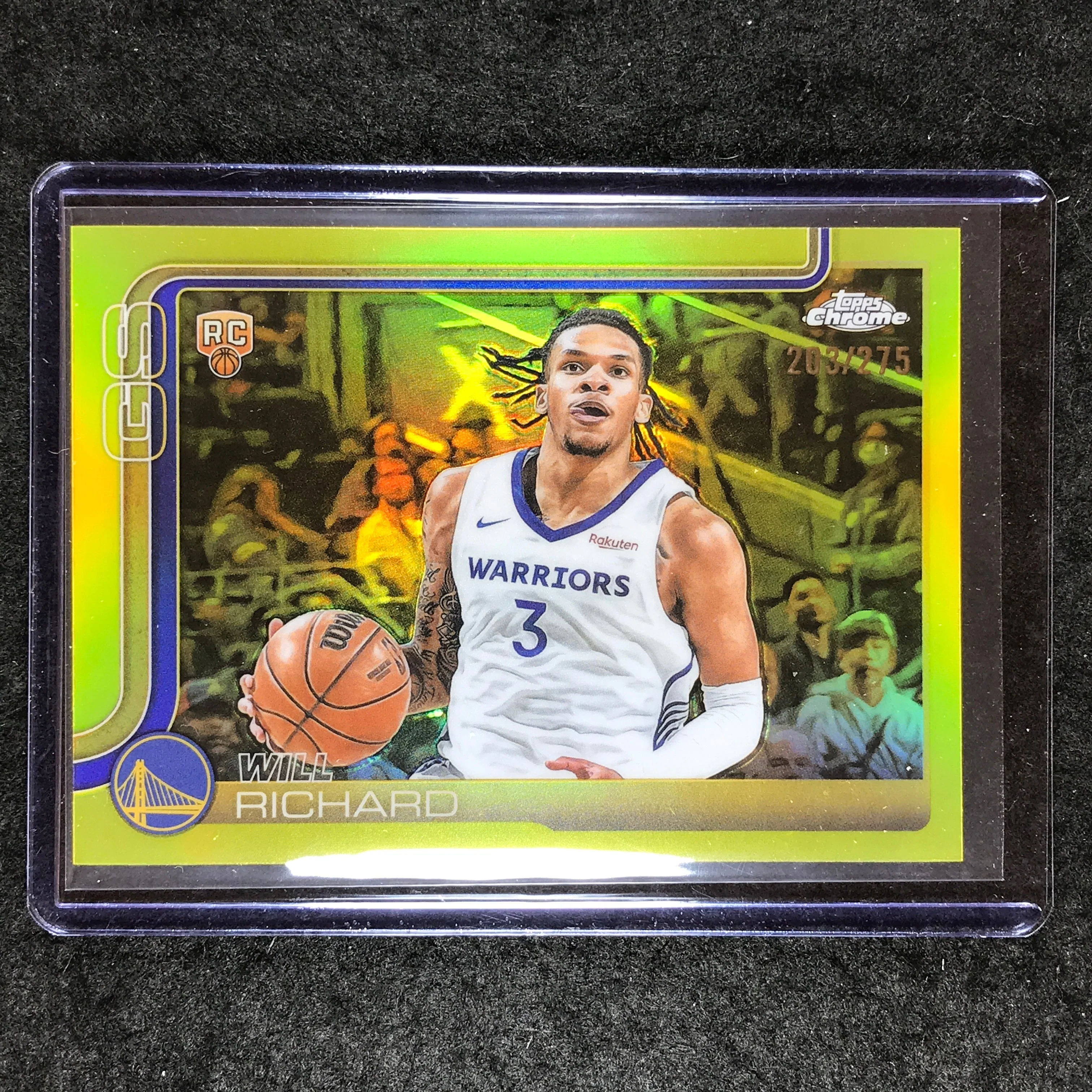 2025-26 Topps Chrome WILL RICHARD Rookie Base Yellow 203/275 #287