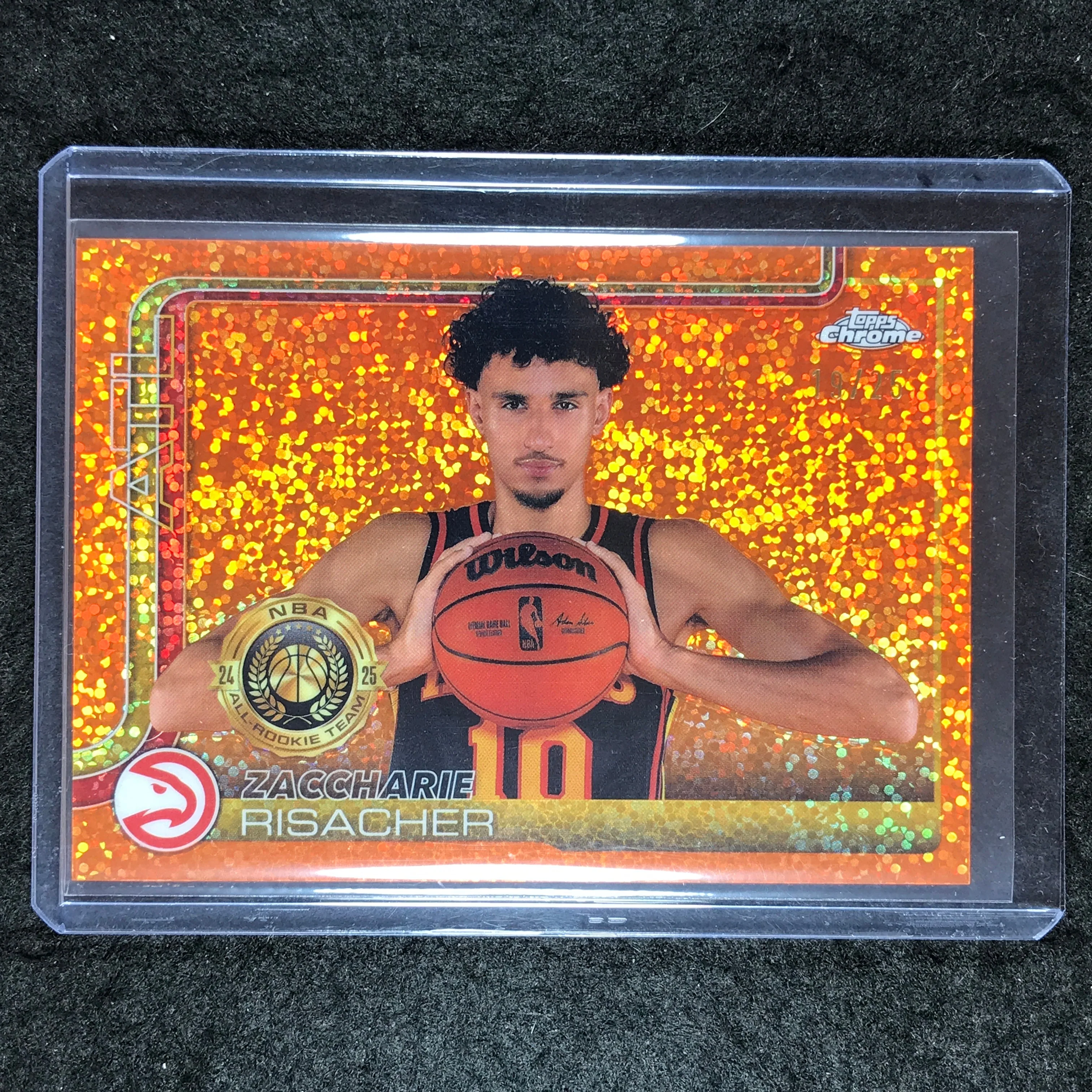 2025-26 Topps Chrome ZACCHARIE RISACHER Image Variation Orange Speckle 19/25 #2