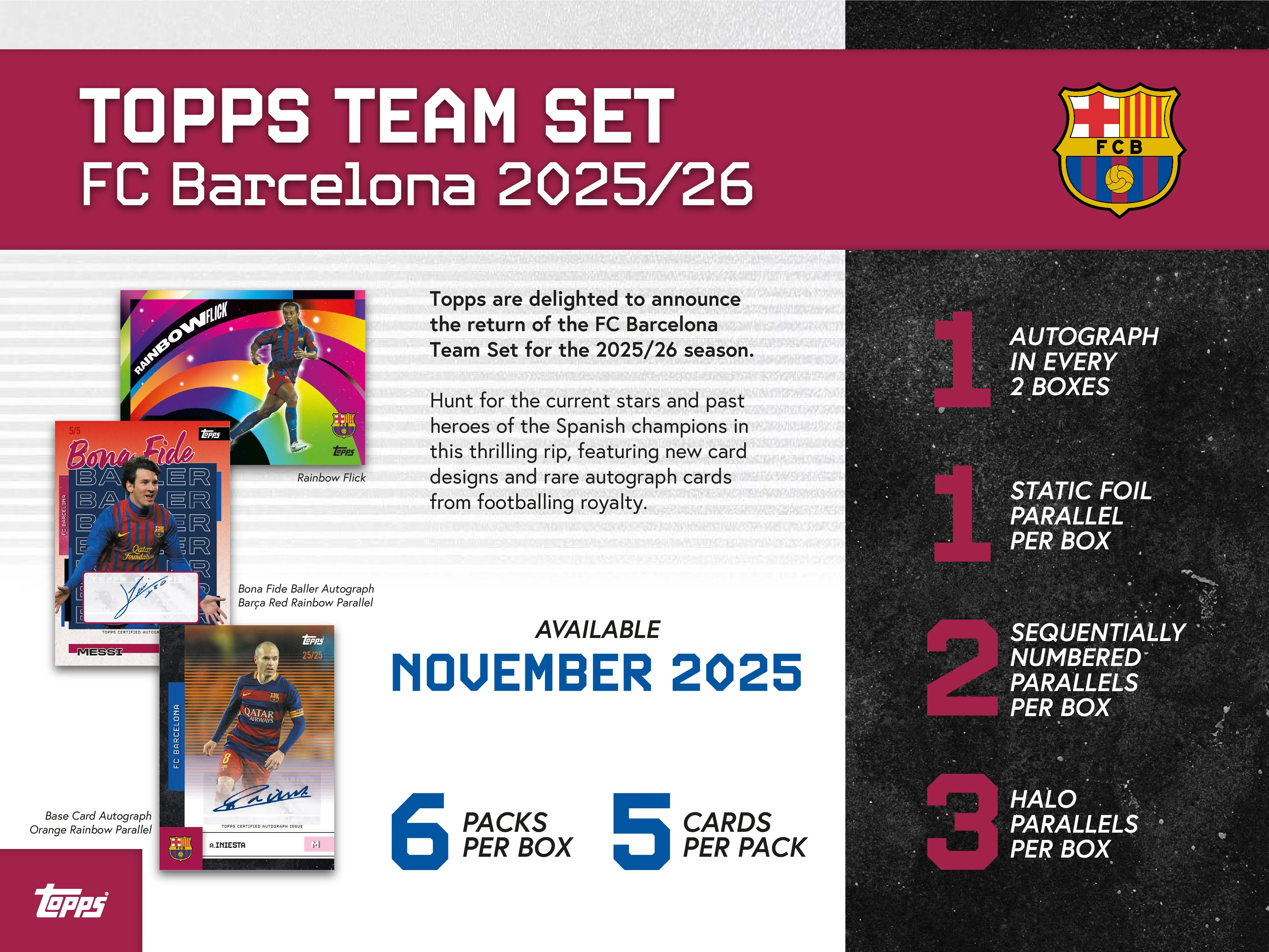 2025-26 Topps FC Barcelona Soccer Team Set - Image 3