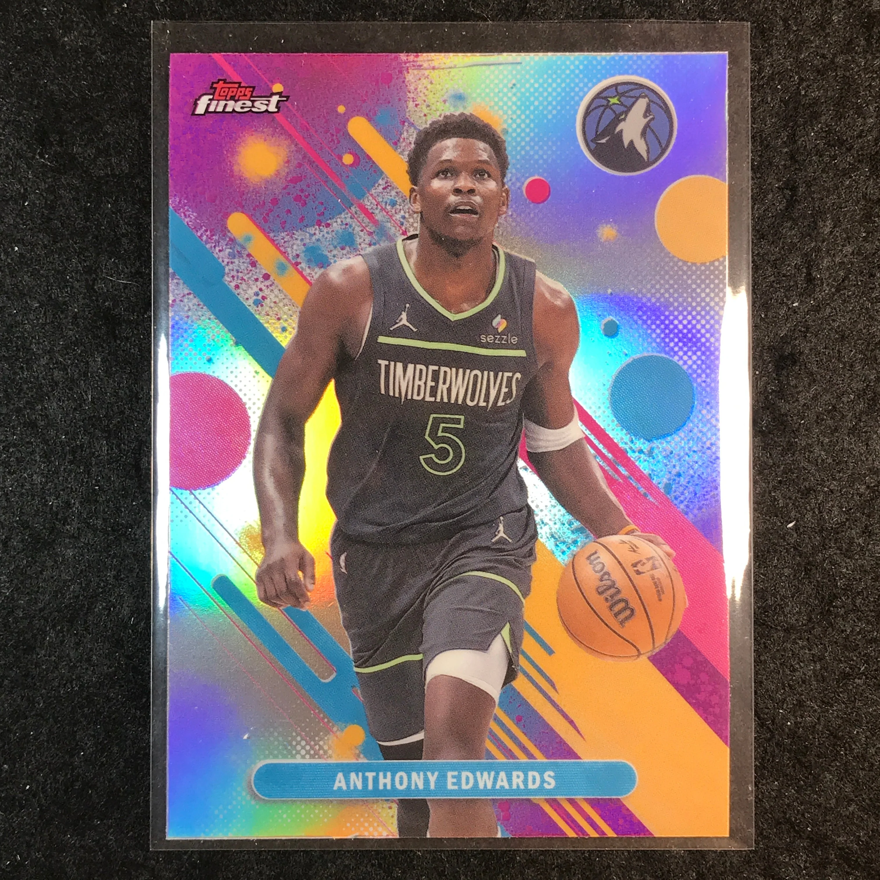 2025-26 Topps Finest ANTHONY EDWARDS Common Refractor #63