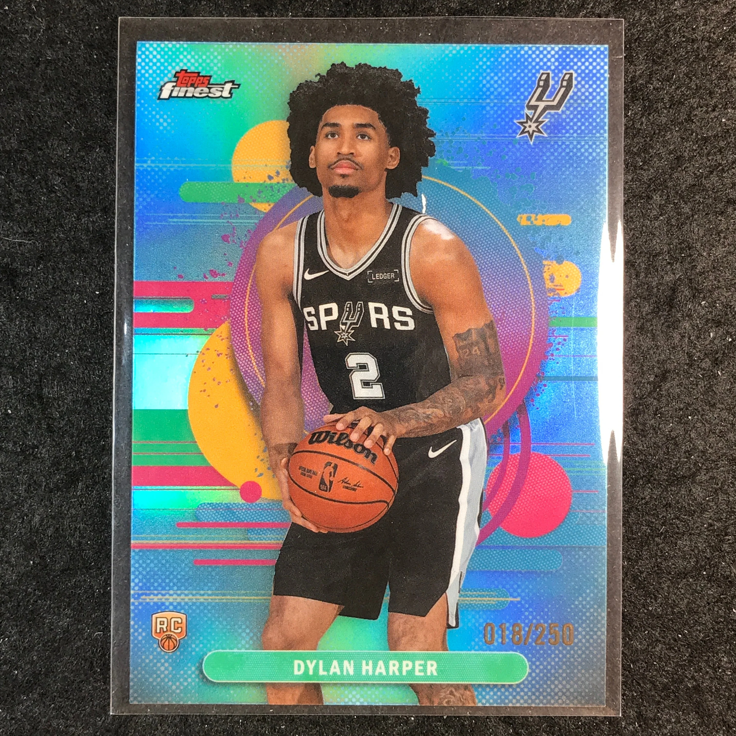 2025-26 Topps Finest DYLAN HARPER Uncommon Rookie Sky Blue 18/250 #102