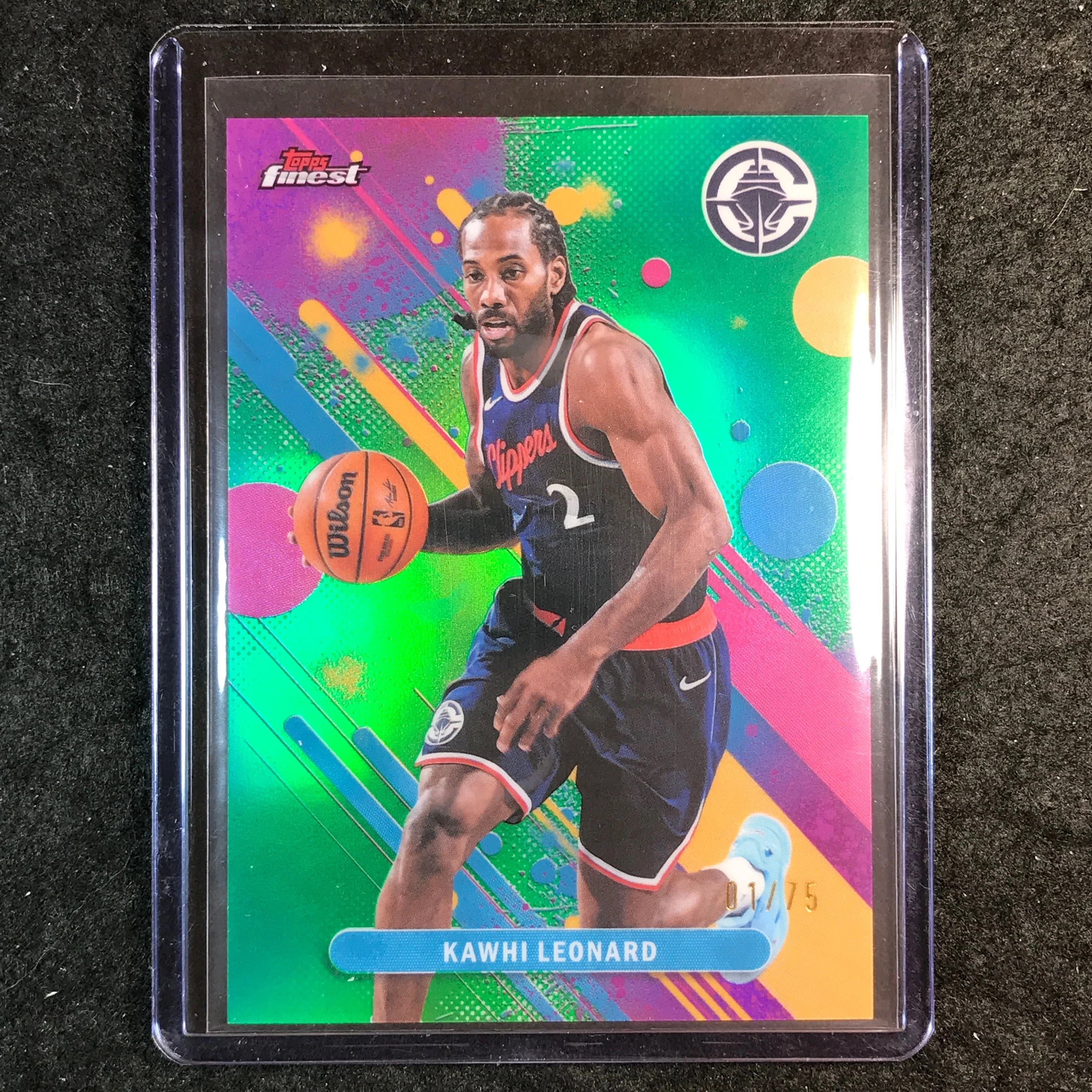 2025-26 Topps Finest KAWHI LEONARD Common Green 1/75 #77