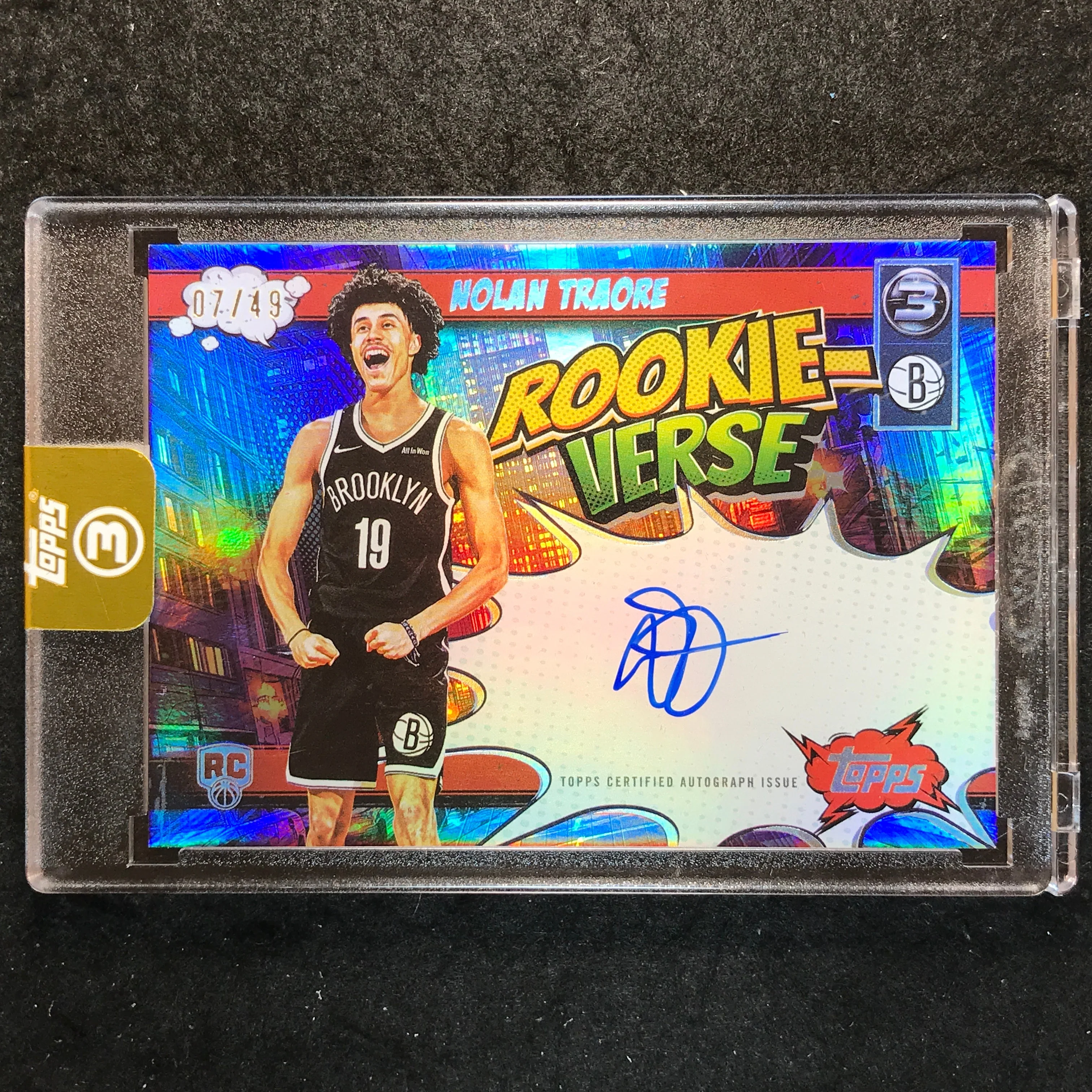 2025-26 Topps Three NOLAN TRAORE Rookie-Verse Signatures Auto Silver 7/49