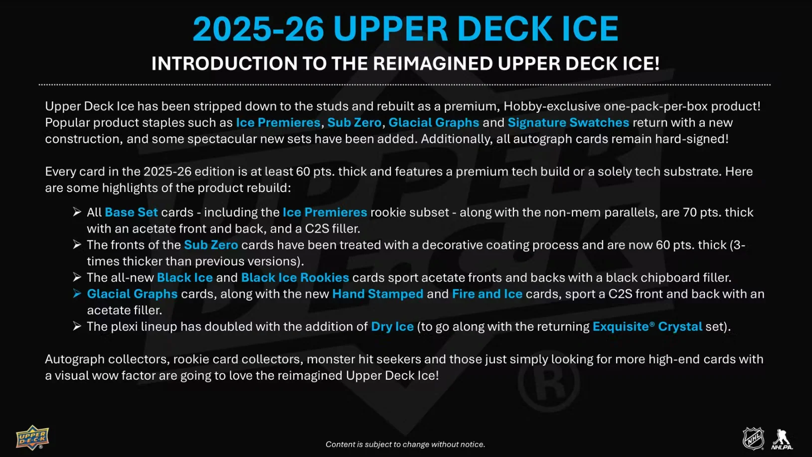 2025-26 Upper Deck Ice Hockey Hobby Box (Pre Order) - Image 2