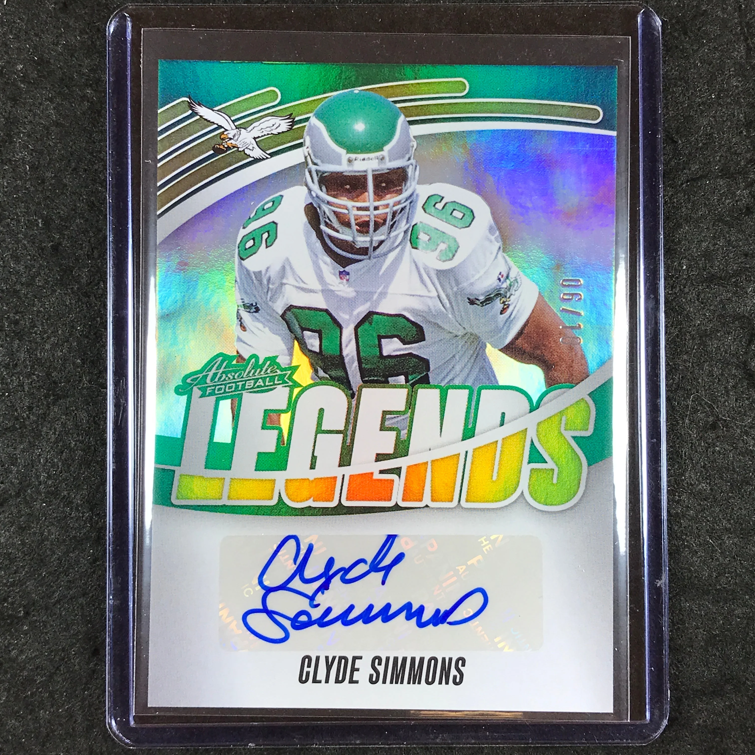 2025 Absolute Football CLYDE SIMMONS Absolute Legends Signatures Auto Gold 6/10
