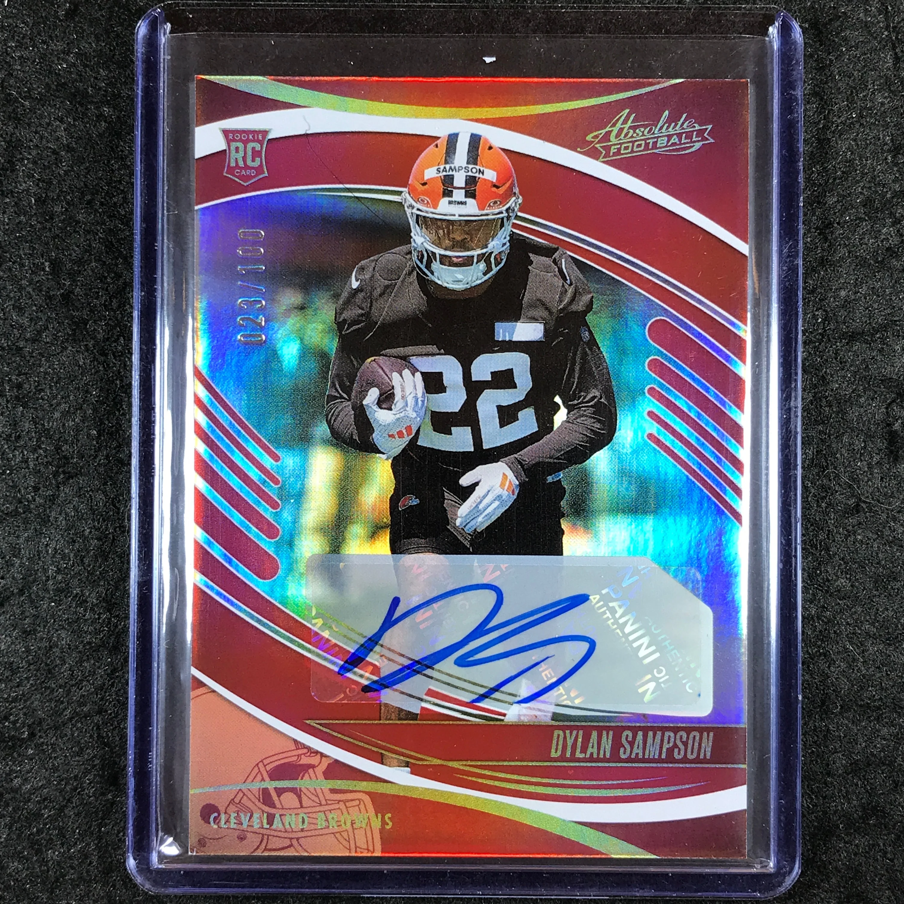 2025 Absolute Football DYLAN SAMPSON Signature Rookies Auto Red 23/100 #121