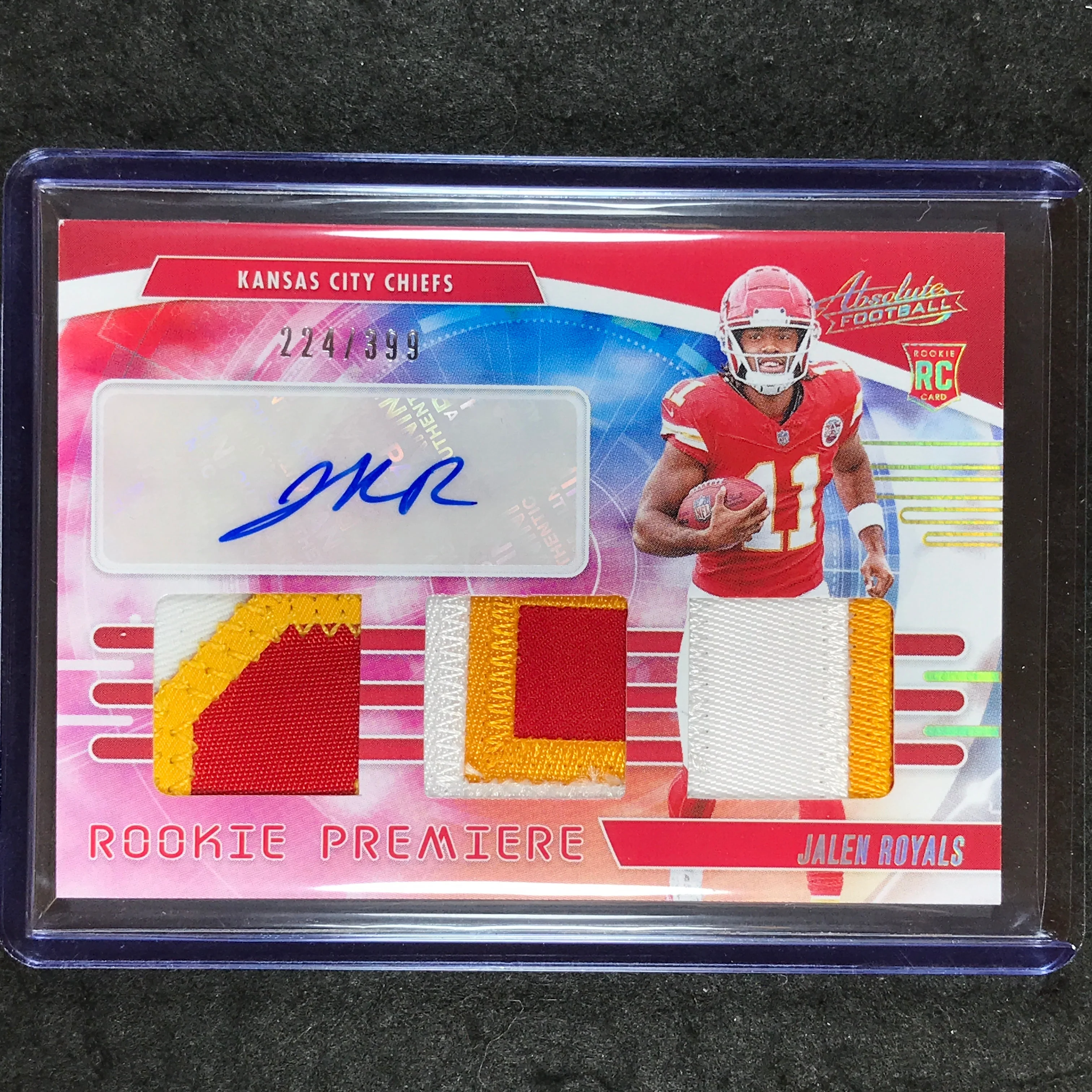 2025 Absolute Football JALEN ROYALS Rookie Premiere Materials Patch Auto 224/399