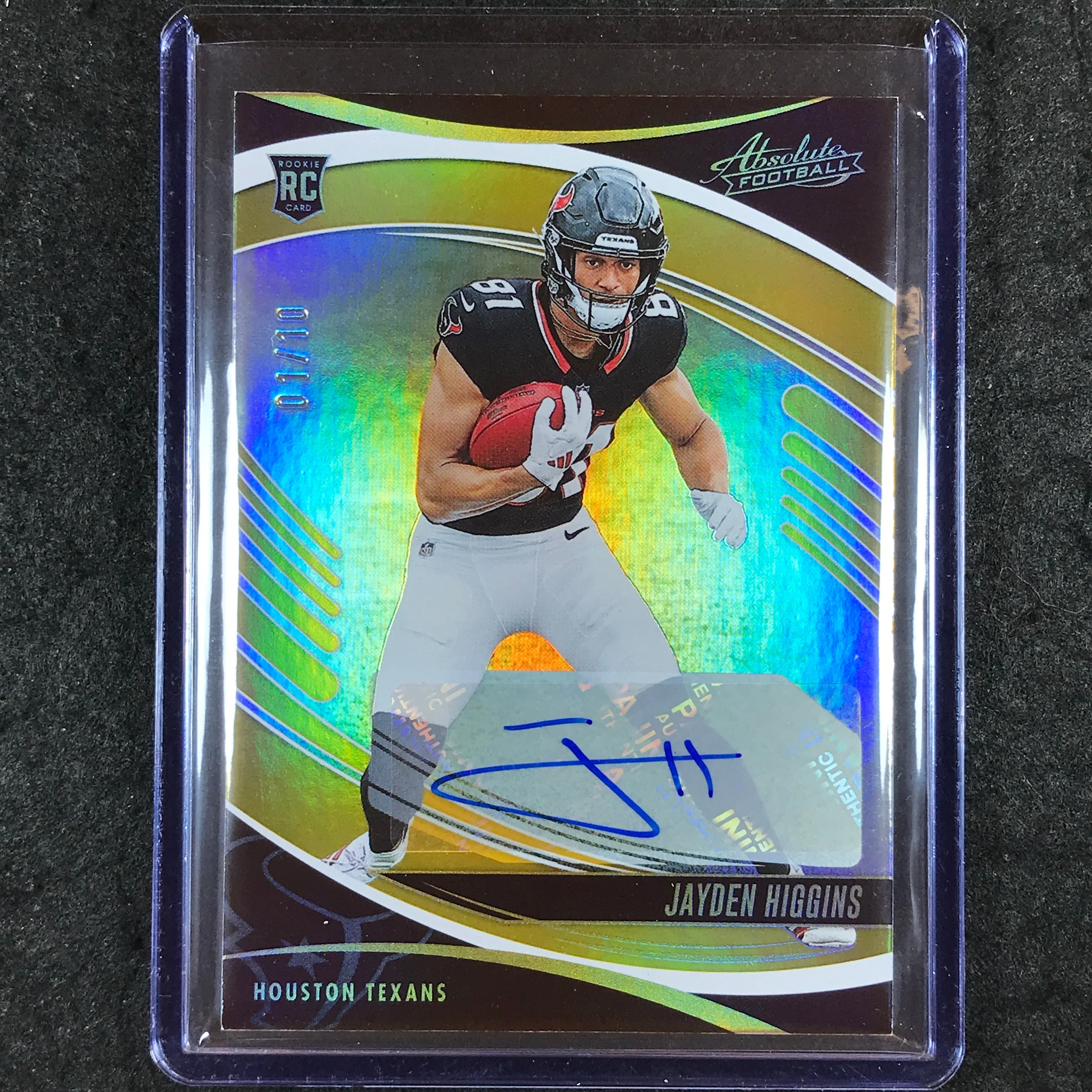 2025 Absolute Football JAYDEN HIGGINS Signature Rookies Auto Gold 1/10 #138