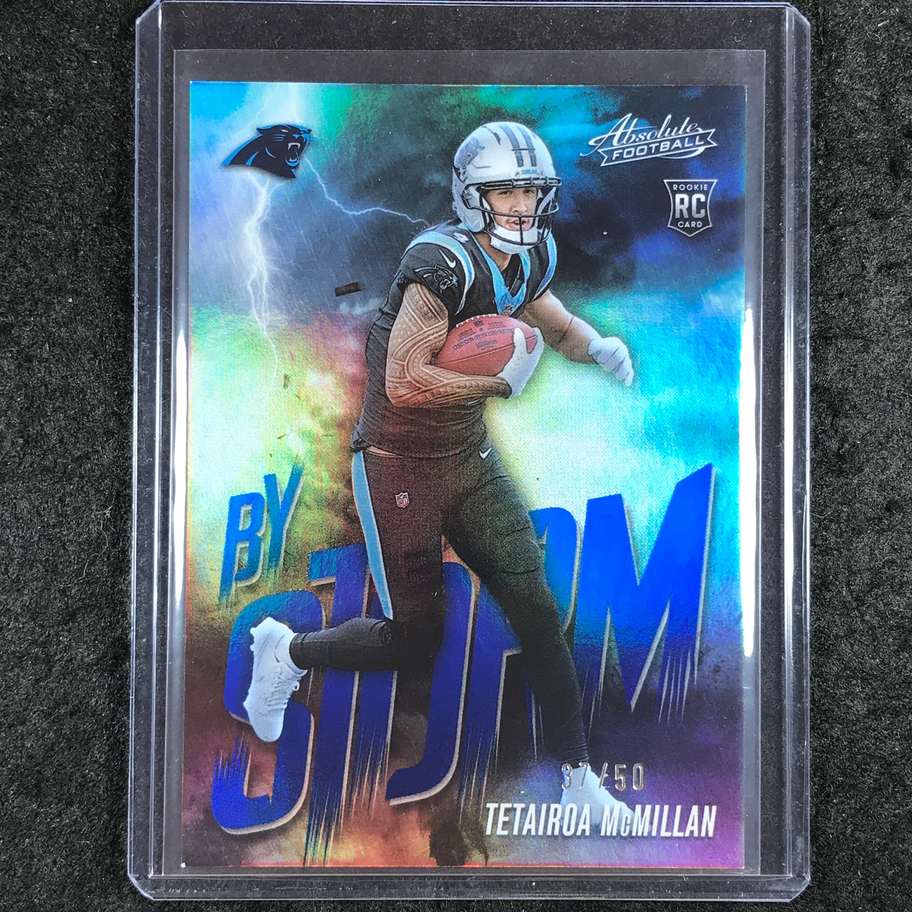 2025 Absolute Football TETAIROA MCMILLAN By Storm Rookie Blue 37/50 #16