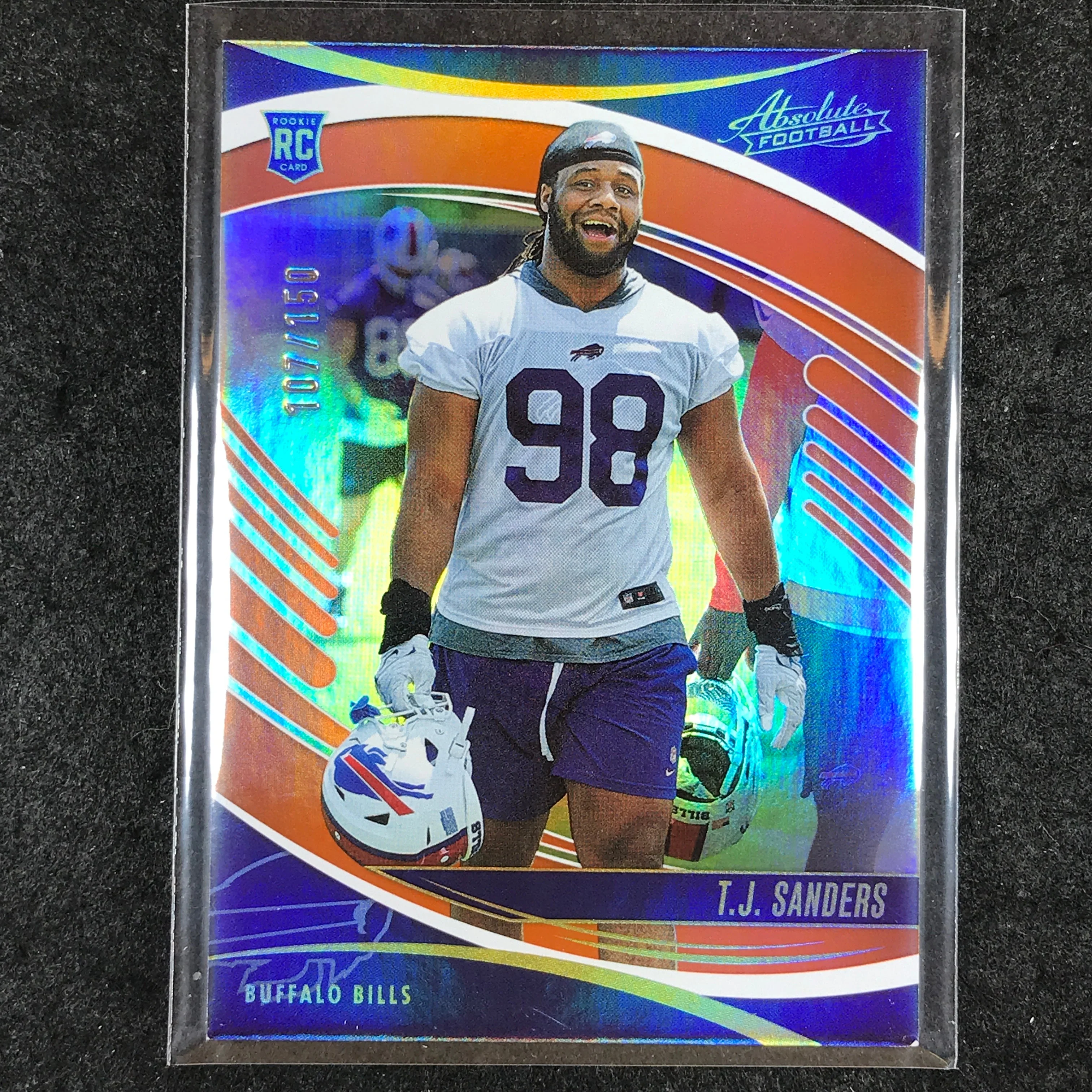 2025 Absolute Football T.J. SANDERS Rookie Base Orange Spectrum /150 #180