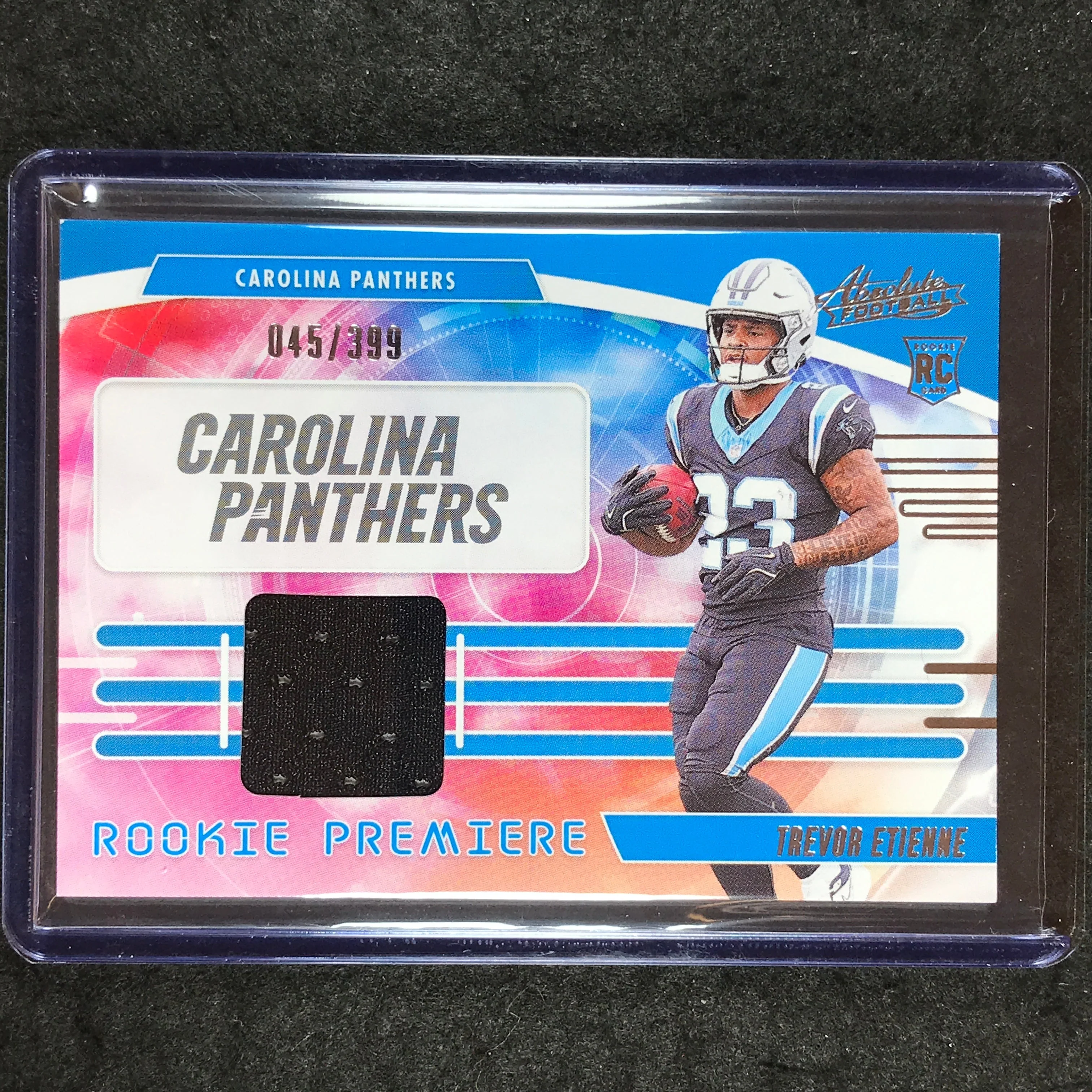 2025 Absolute Football TREVOR ETIENNE Rookie Premiere Materials Jersey 45/399