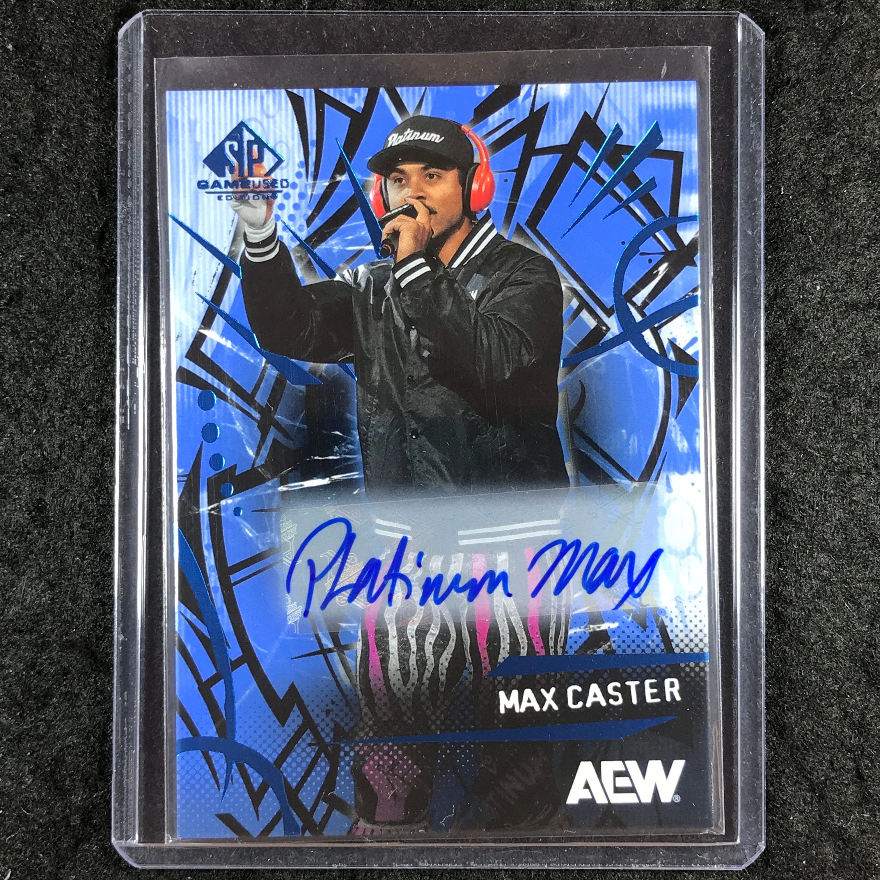 2025 AEW SP Game Used MAX CASTER Base Autograph Blue #47