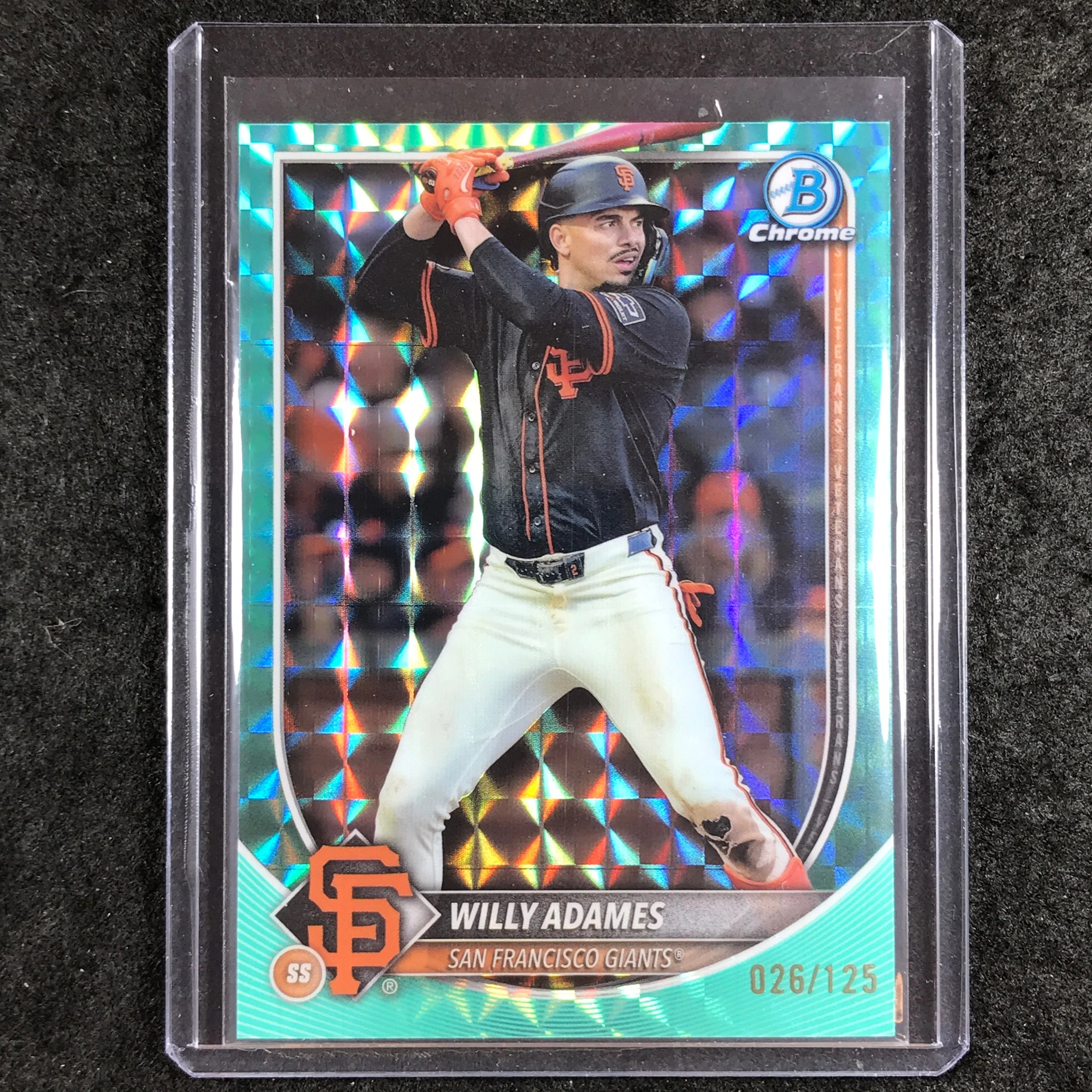2025 Bowman Chrome WILLY ADAMES Base Aqua Geometric 26/125 #14