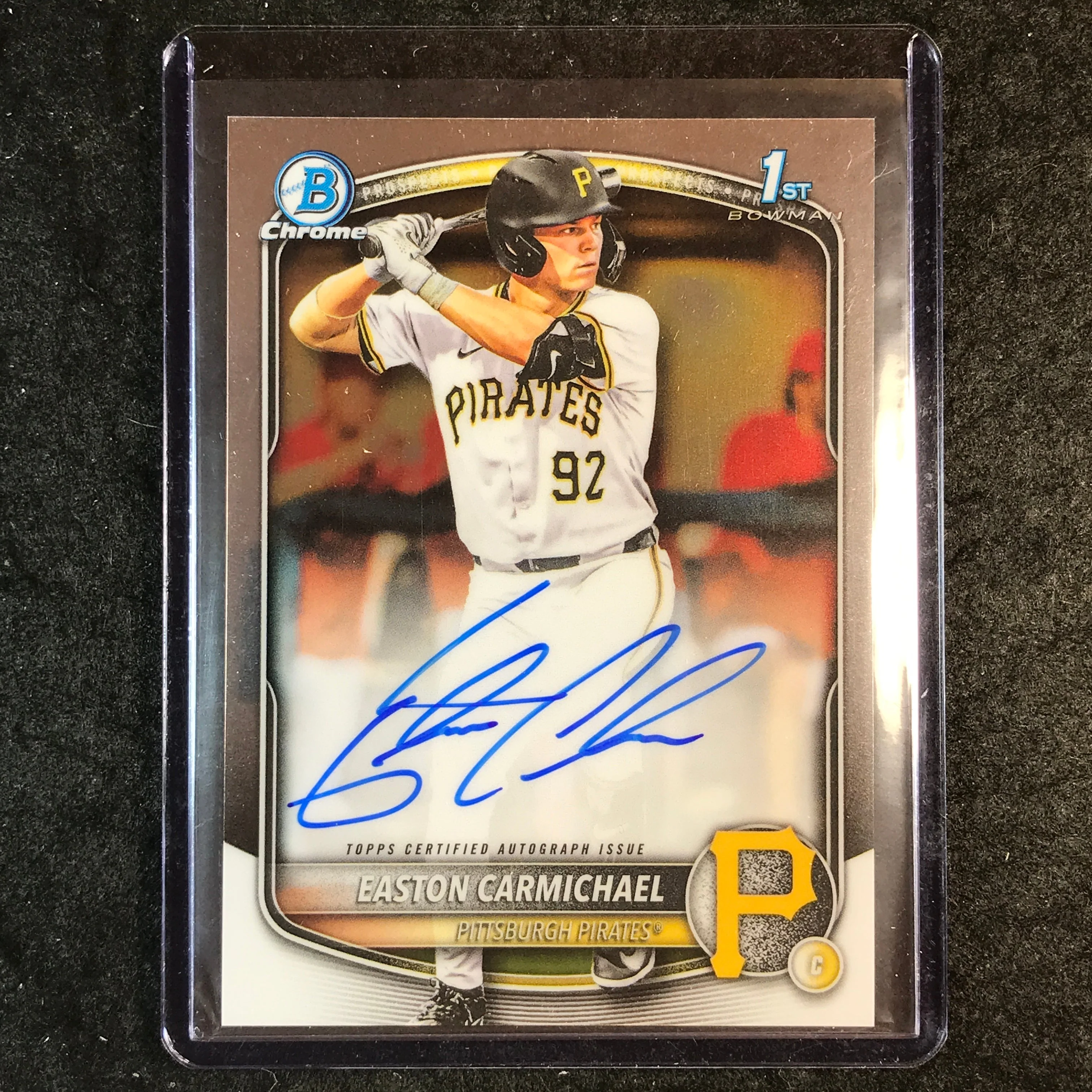 2025 Bowman Draft EASTON CARMICHAEL Chrome Prospect 1st Bowman Auto Base #ECA
