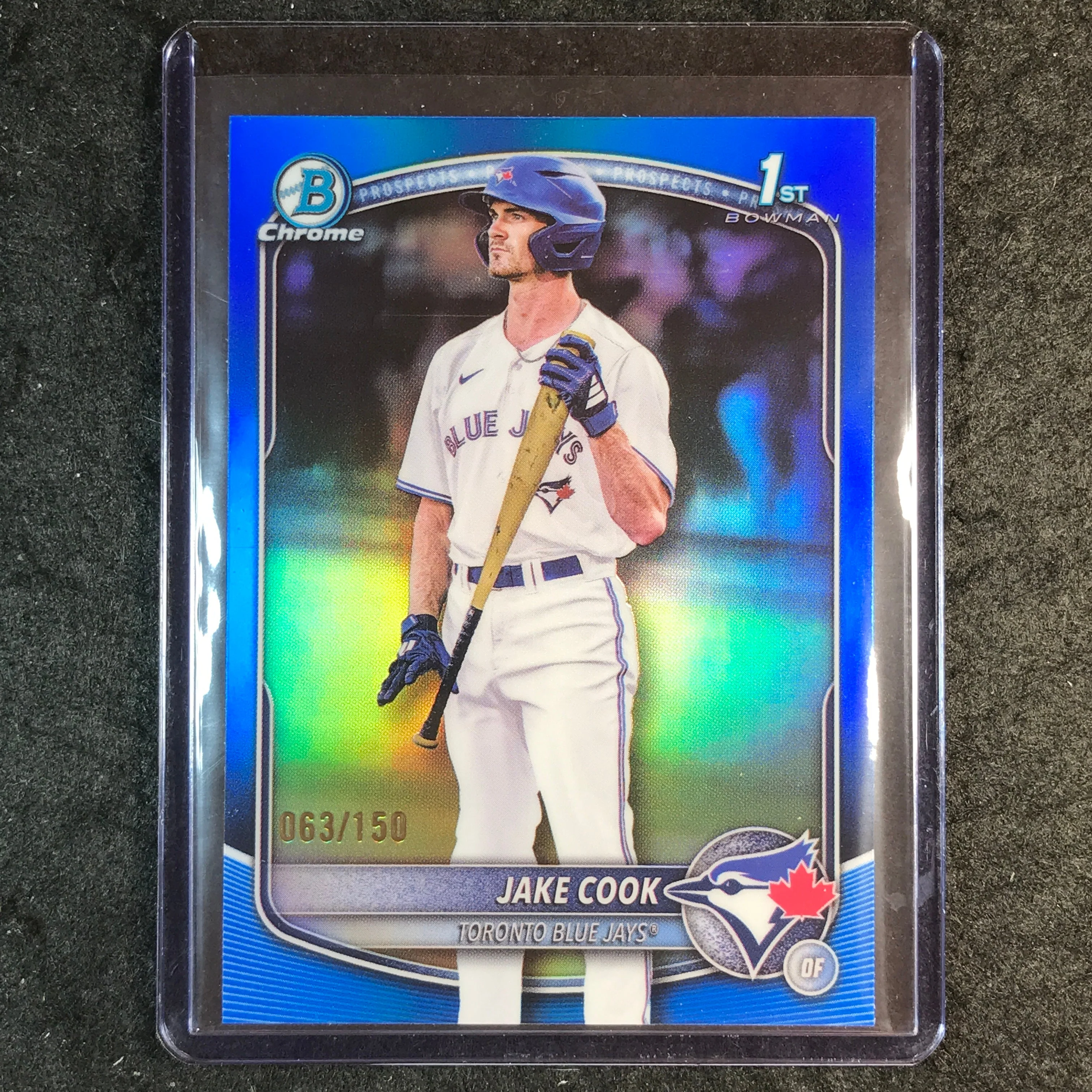 2025 Bowman Draft JAKE COOK 1st Bowman Chrome Blue 63/150 #97