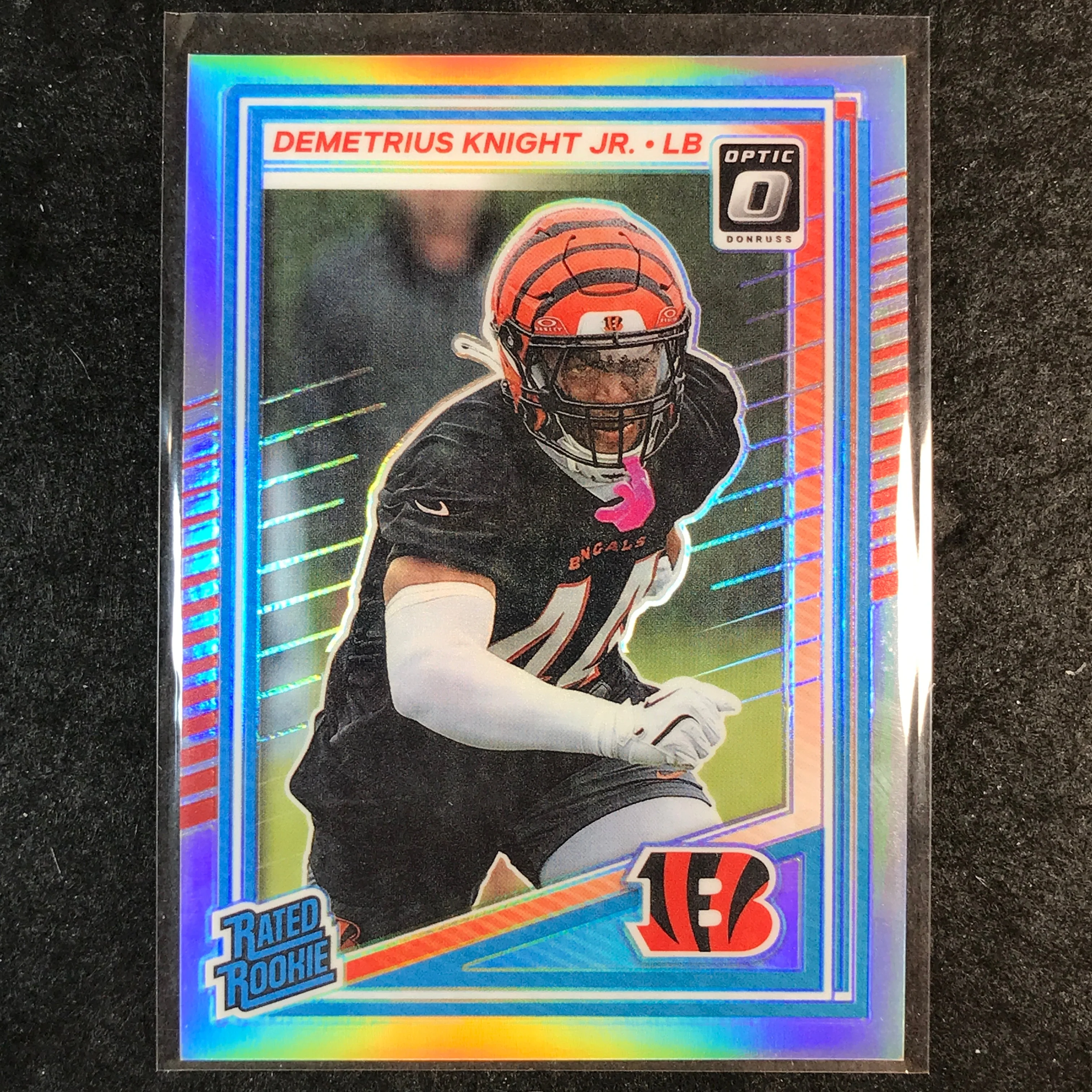 2025 Donruss Optic Football DEMETRIUS KNIGHT JR. Rated Rookie Holo #296