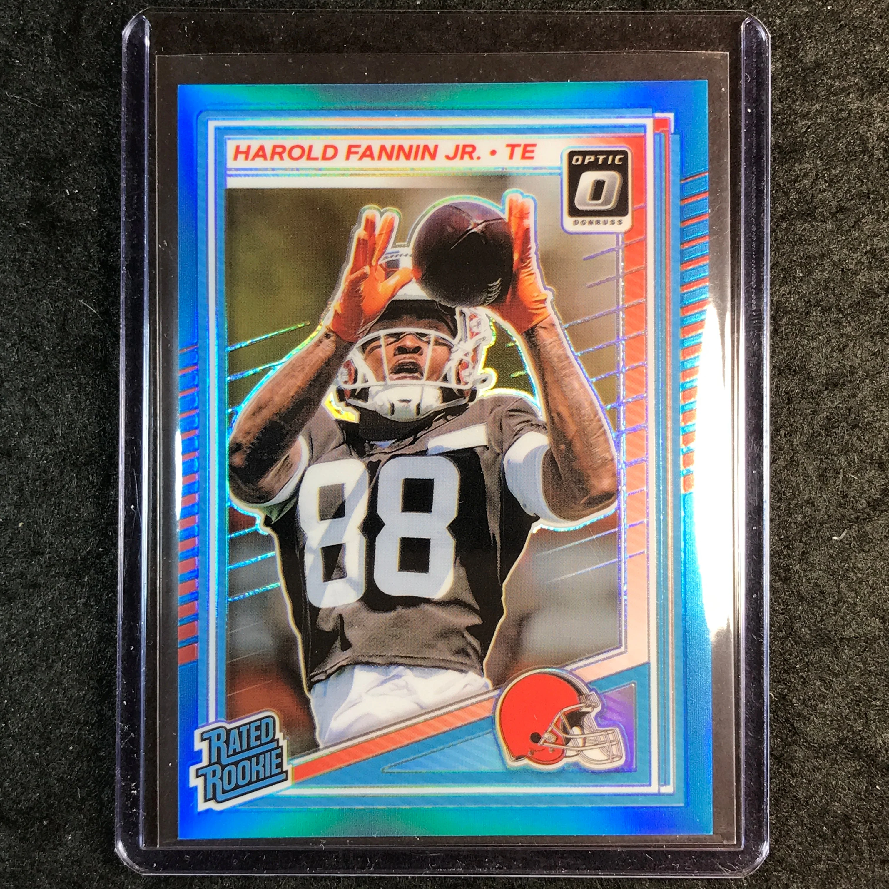 2025 Donruss Optic Football HAROLD FANNIN JR. Rated Rookie Aqua 296/349 #284
