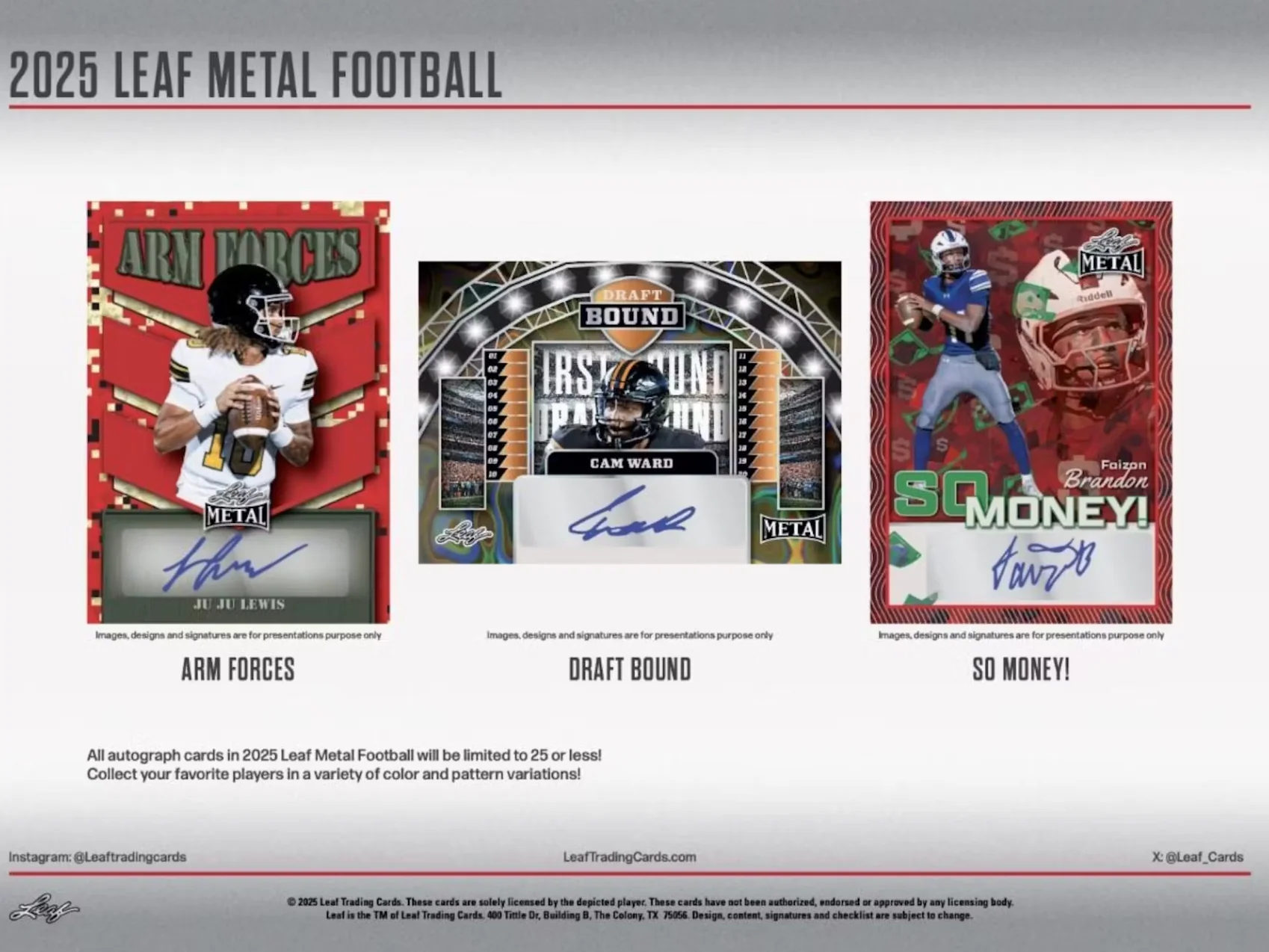 2025 Leaf Metal Football Jumbo Box - Image 6