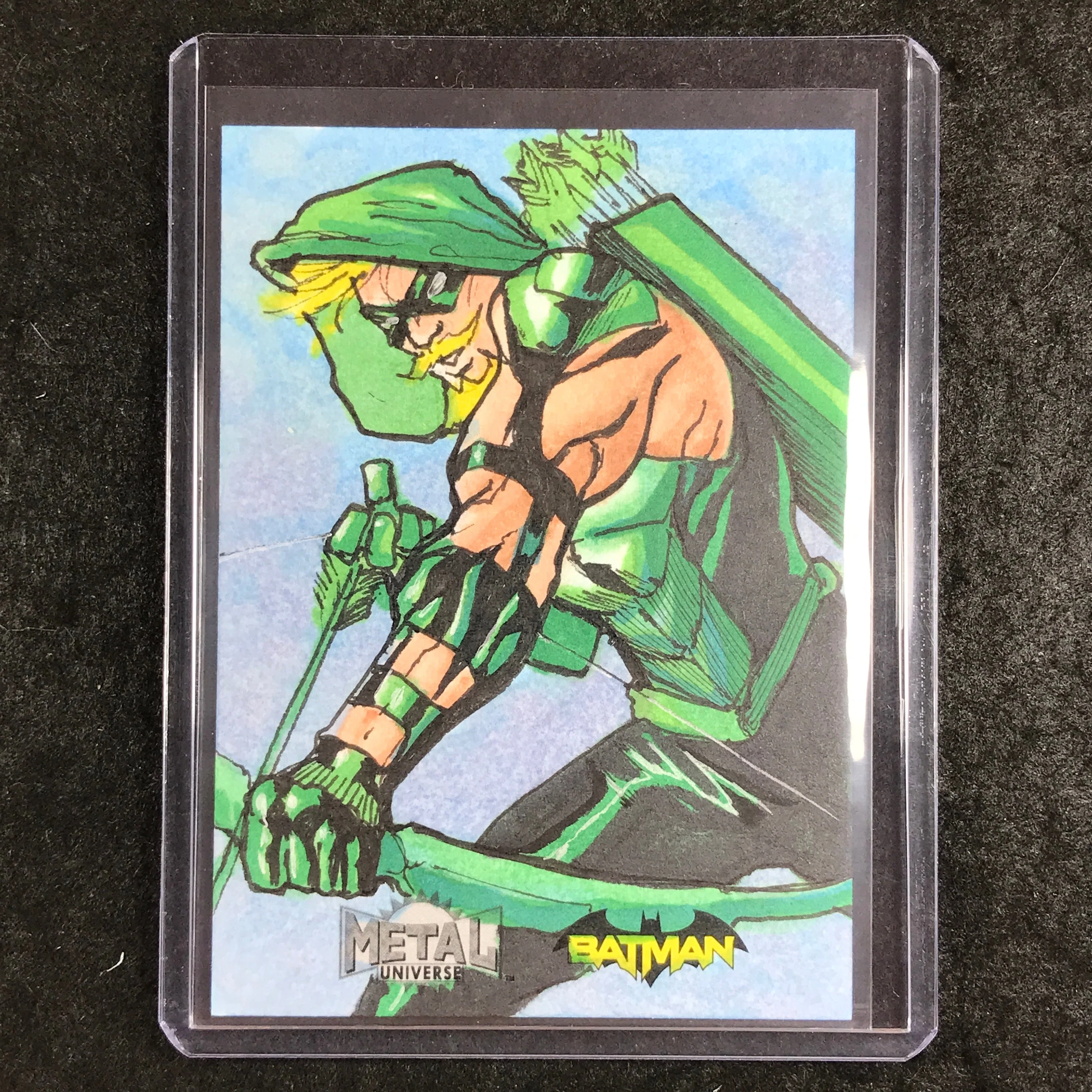 2025 Metal Universe Batman GREEN ARROW Artist Sketch 1/1 BOBBY LEXX