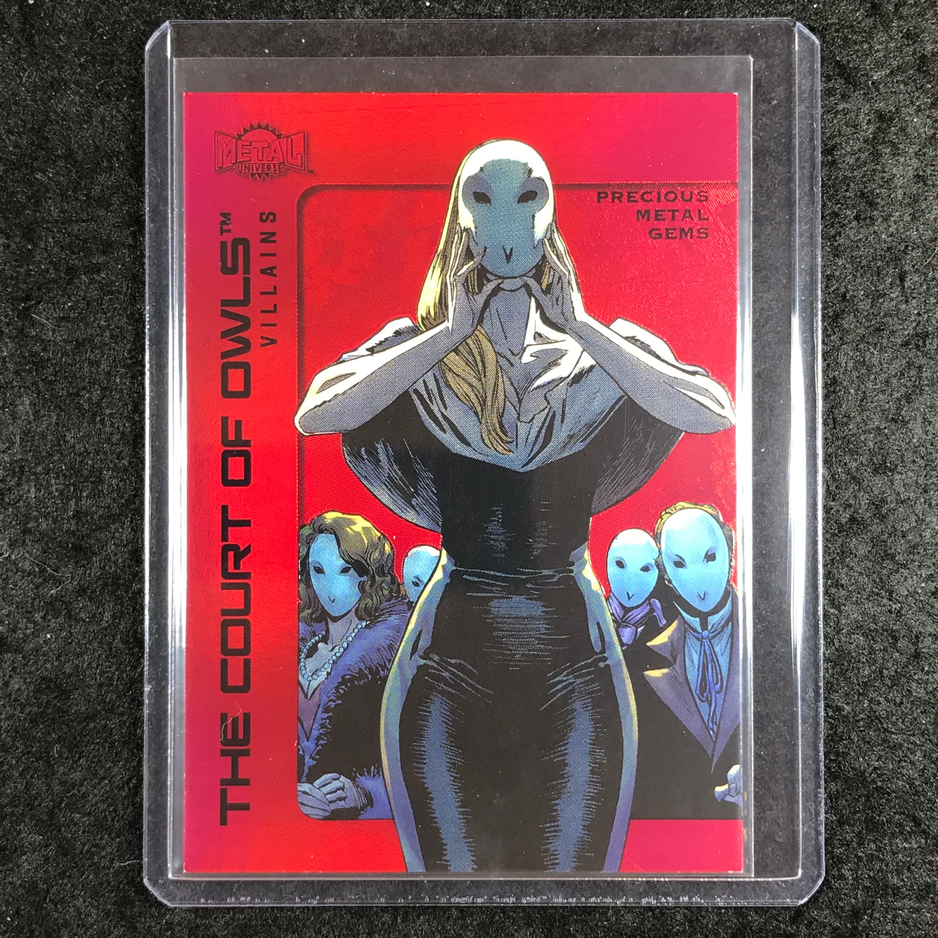 2025 Metal Universe Batman THE COURT OF OWLS Precious Metal Gems Red 79/100 #146