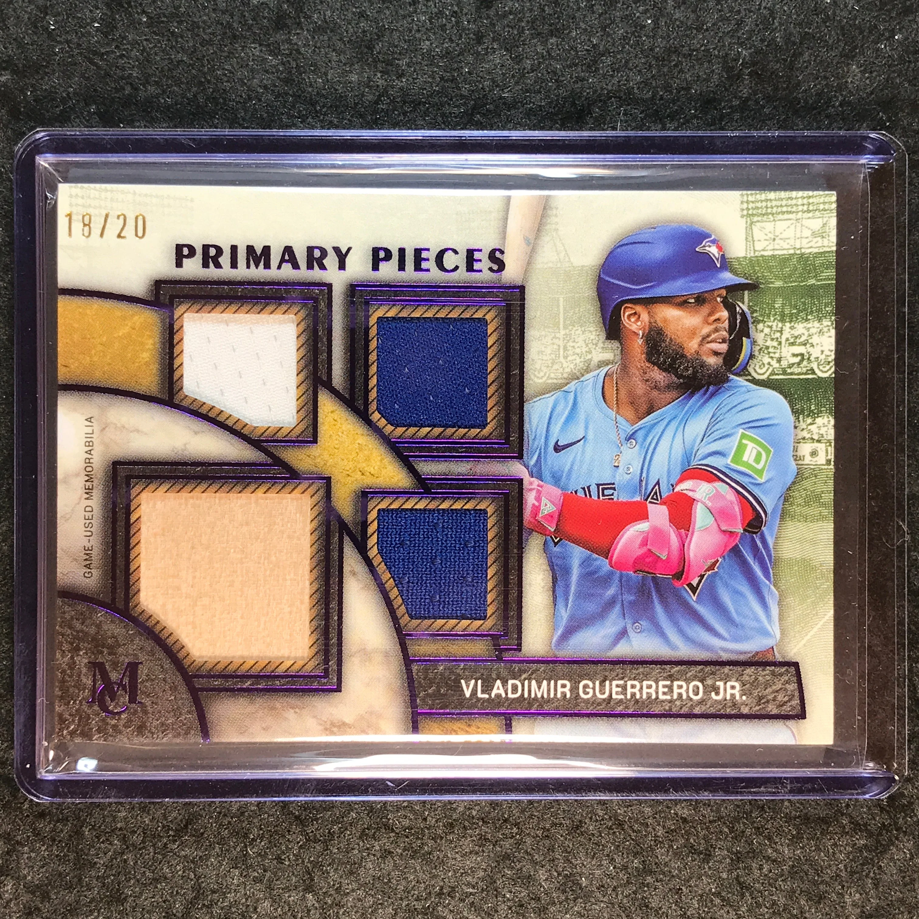 2025 Museum Baseball VLADIMIR GUERRERO JR. Primary Pieces Quad Relic 18/20
