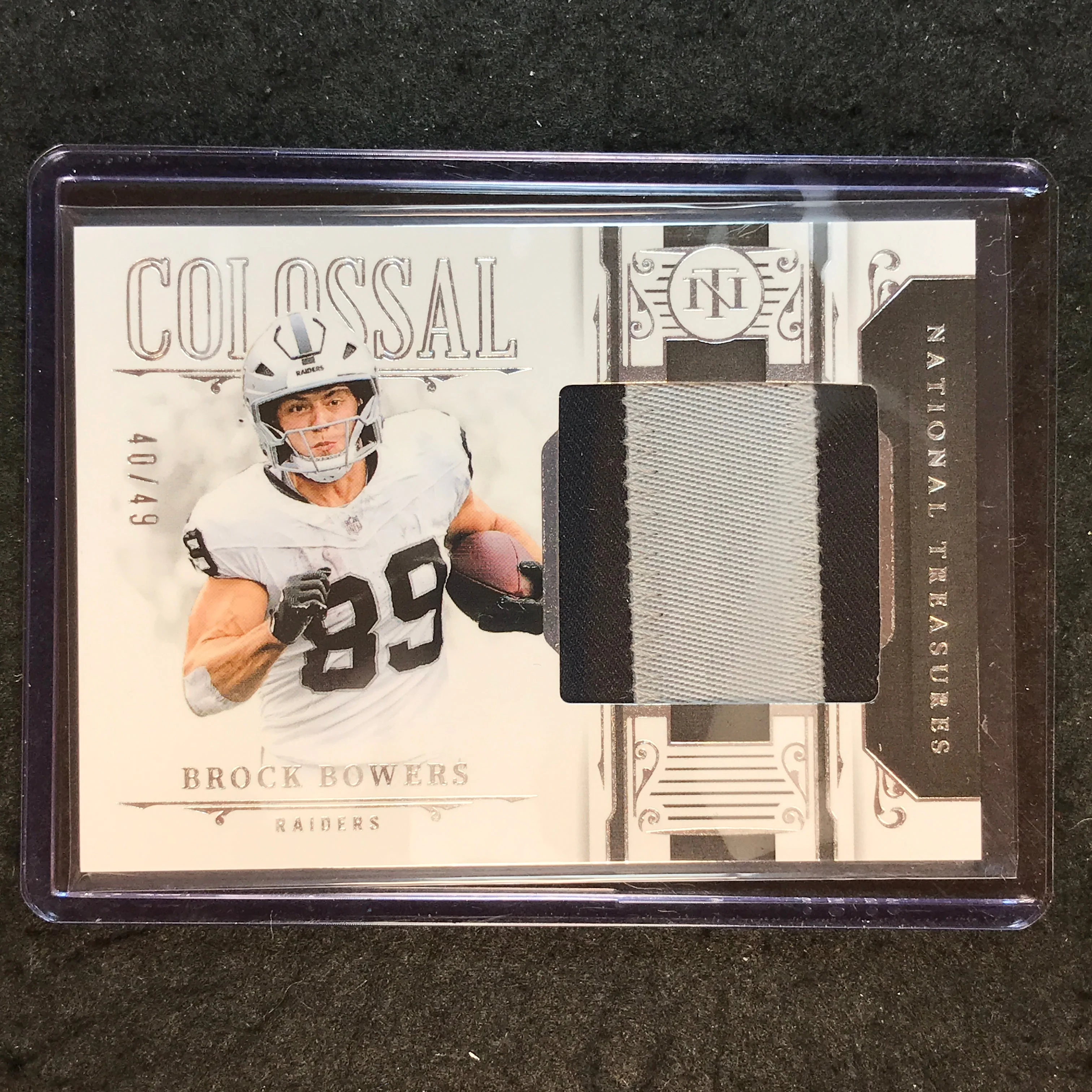 2025 National Treasures Football BROCK BOWERS Colossal Materials Patch 40/49