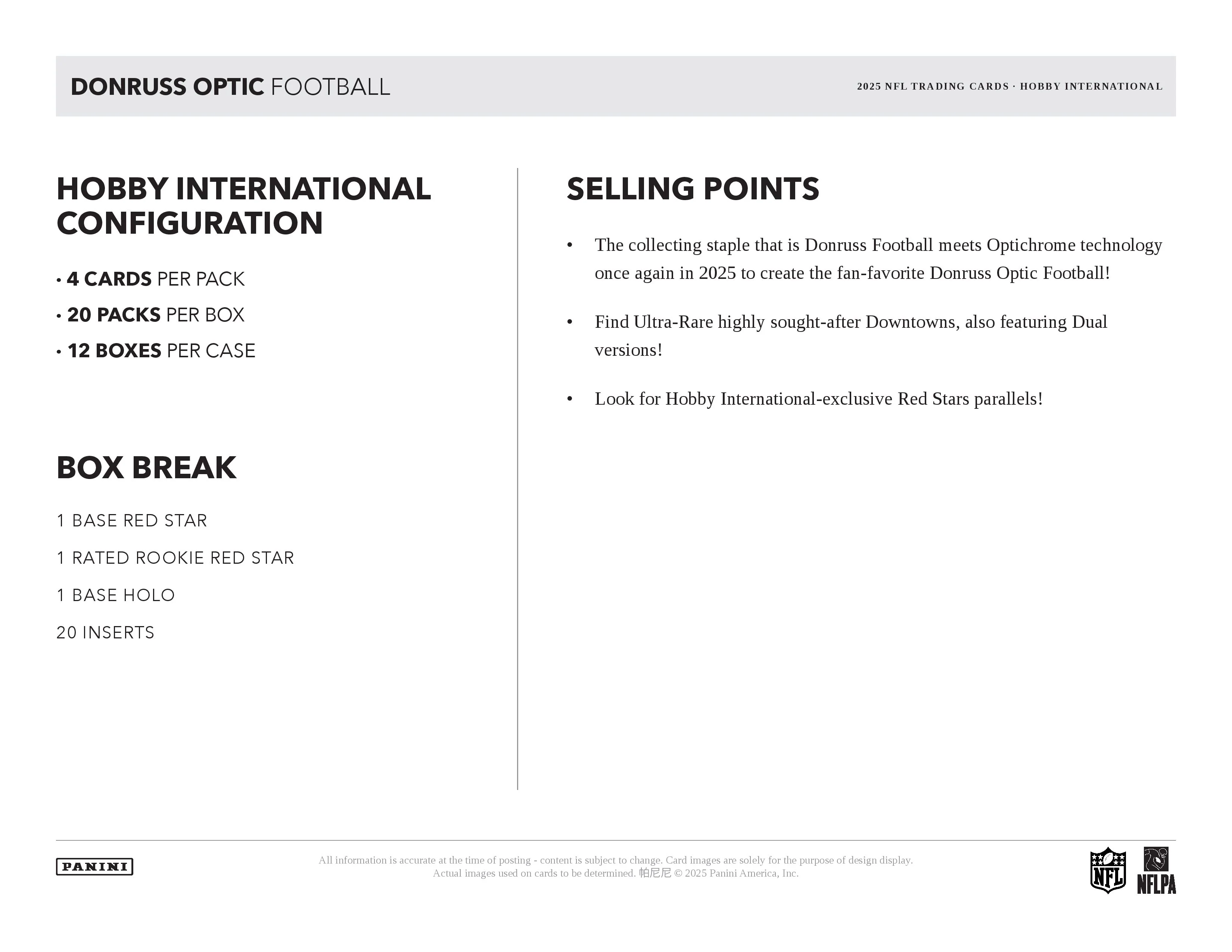 2025 Panini Donruss Optic Football International Hobby Box (Pre Order) - Image 5