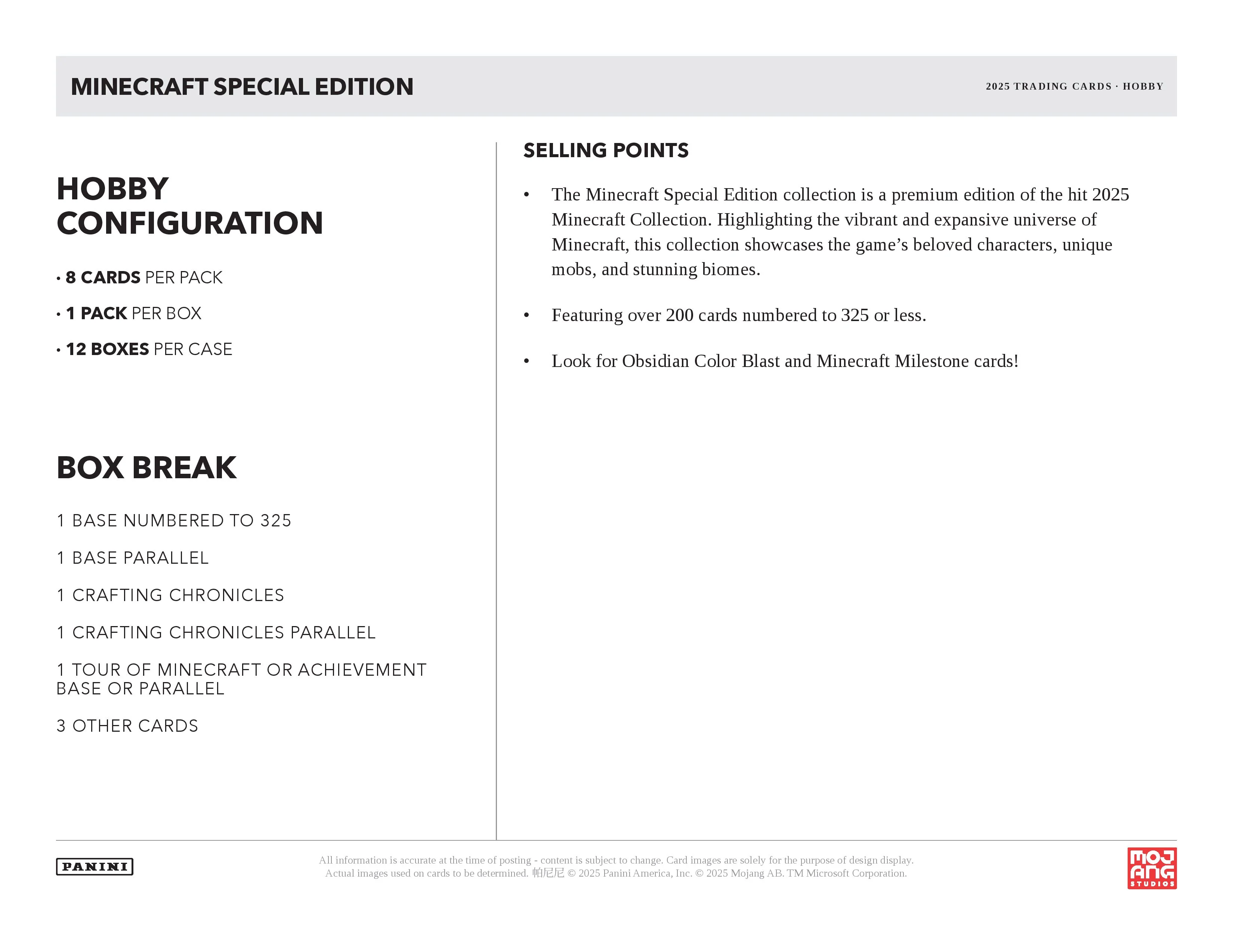 2025 Panini Minecraft Special Edition Hobby Box - Image 5